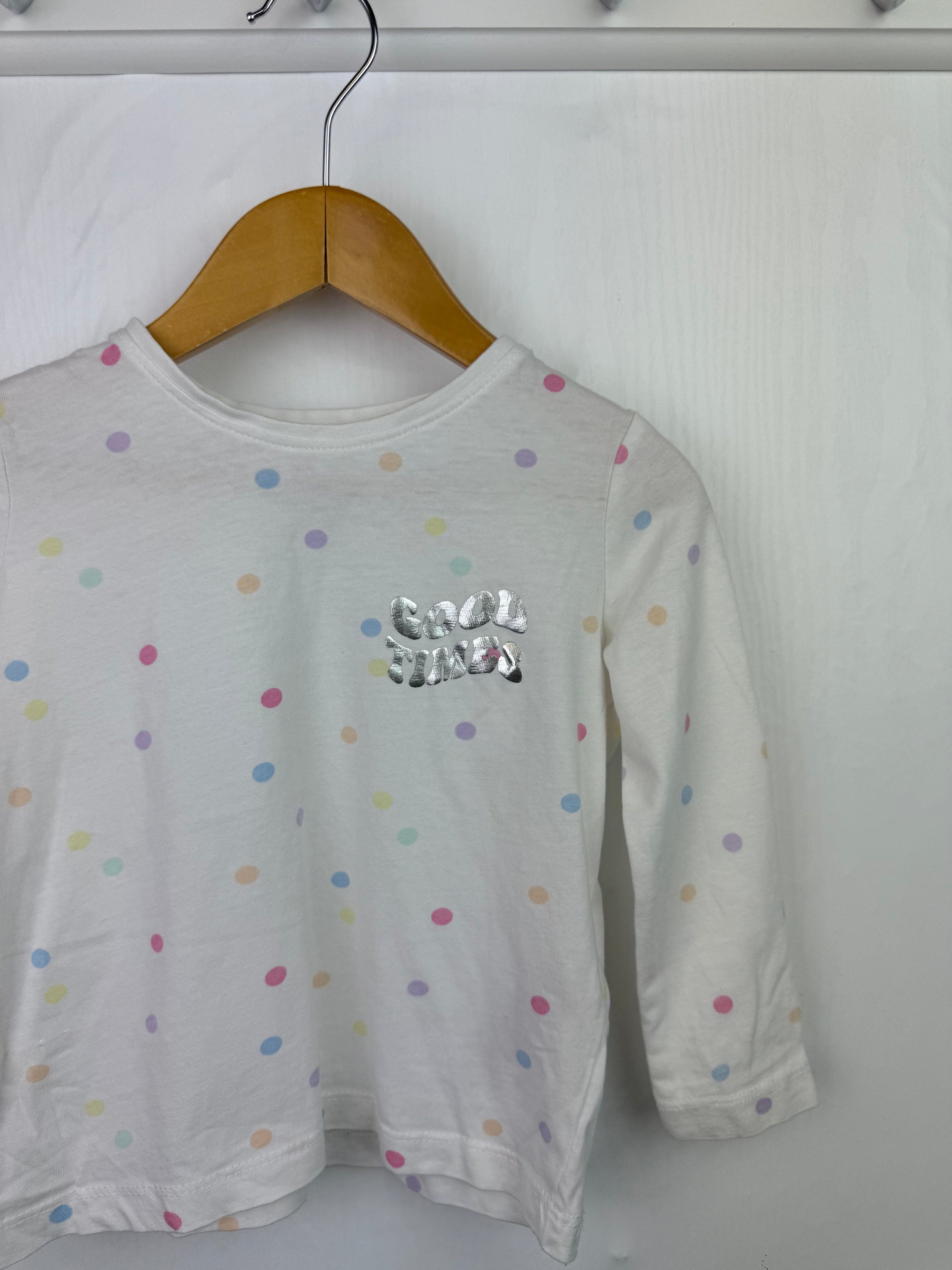 Primark Spotty Long Sleeve Top - Girls 18-24 Months