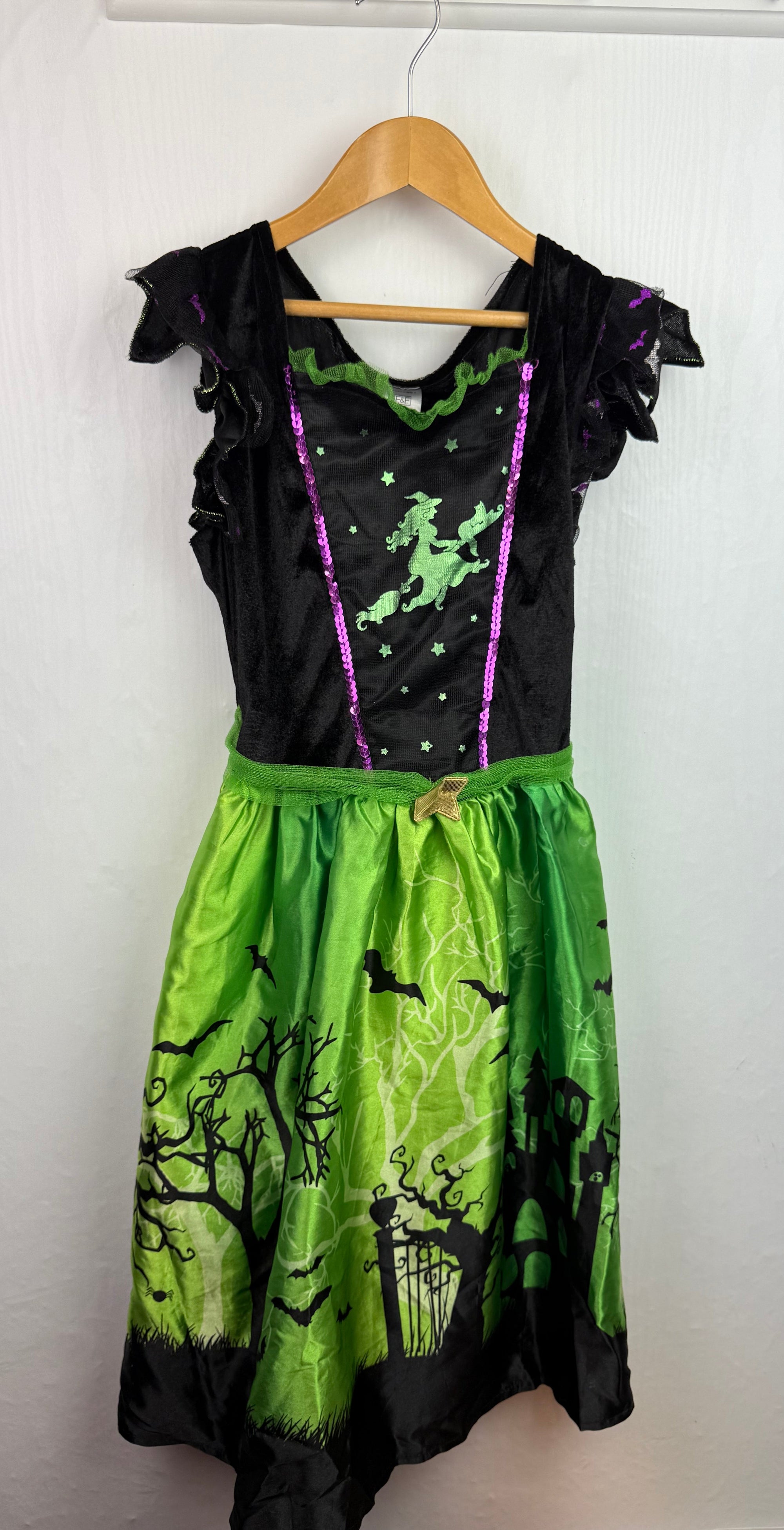 F&F Halloween Witch Dress - Girls 9-10 Years