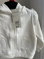 NEW Lullaby Cream Eyelet Zip Hoodie - Girls