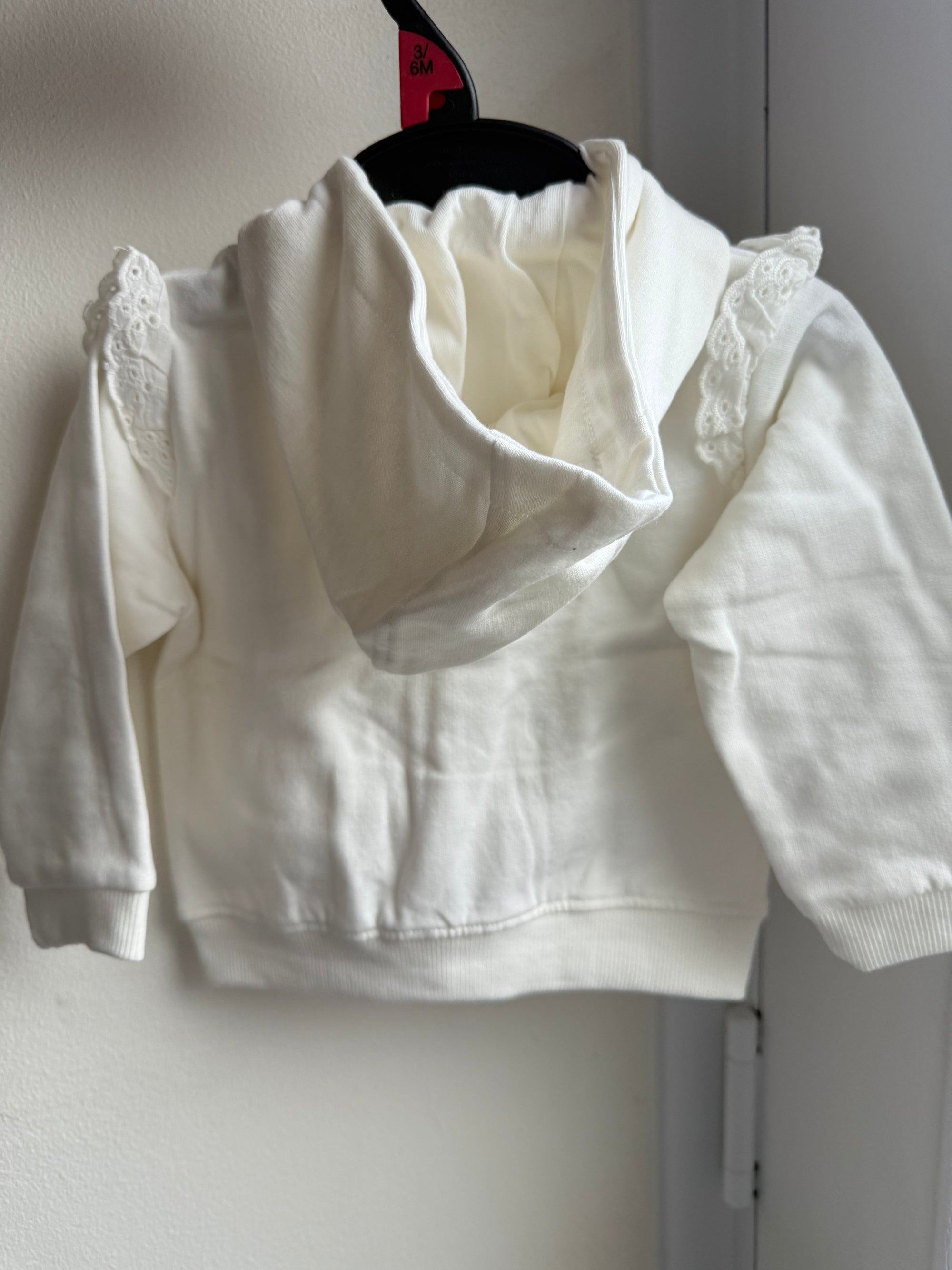 NEW Lullaby Cream Eyelet Zip Hoodie - Girls