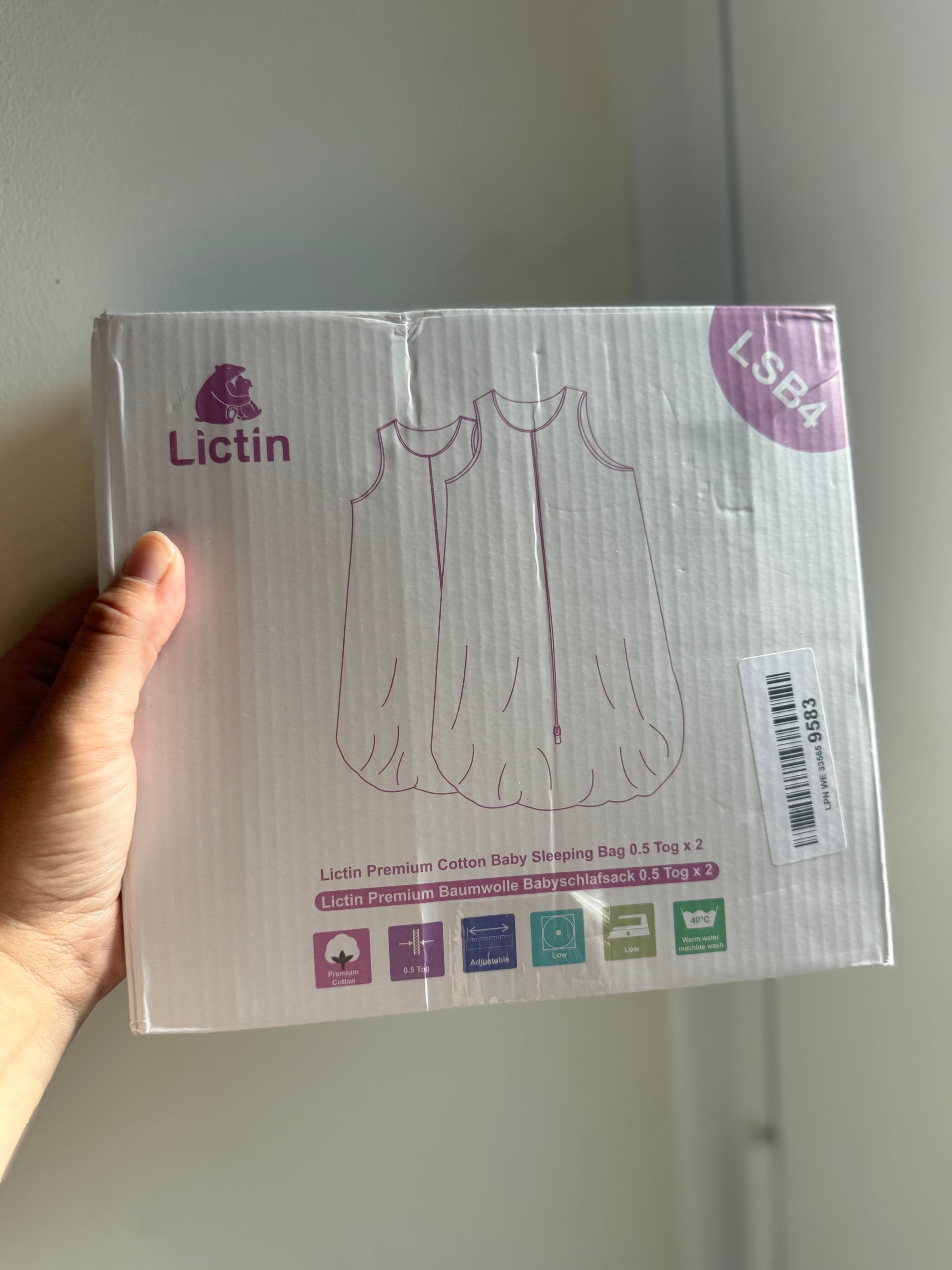 NEW Lictin 0.5 Cotton Sleeping Bags - Unisex 3-18 Months