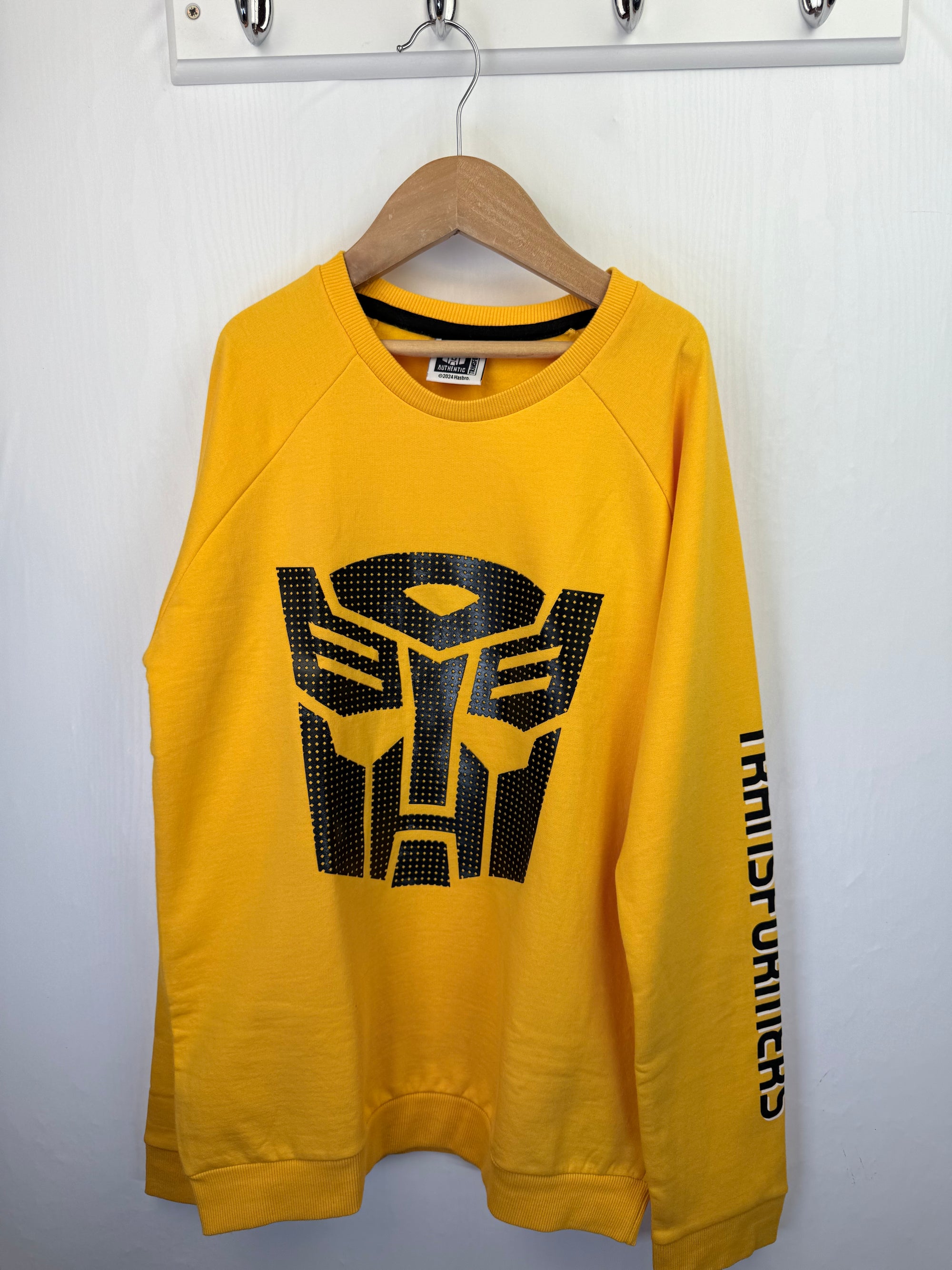 NEW Yellow Transformers Jumper - Boys 12-13 Years