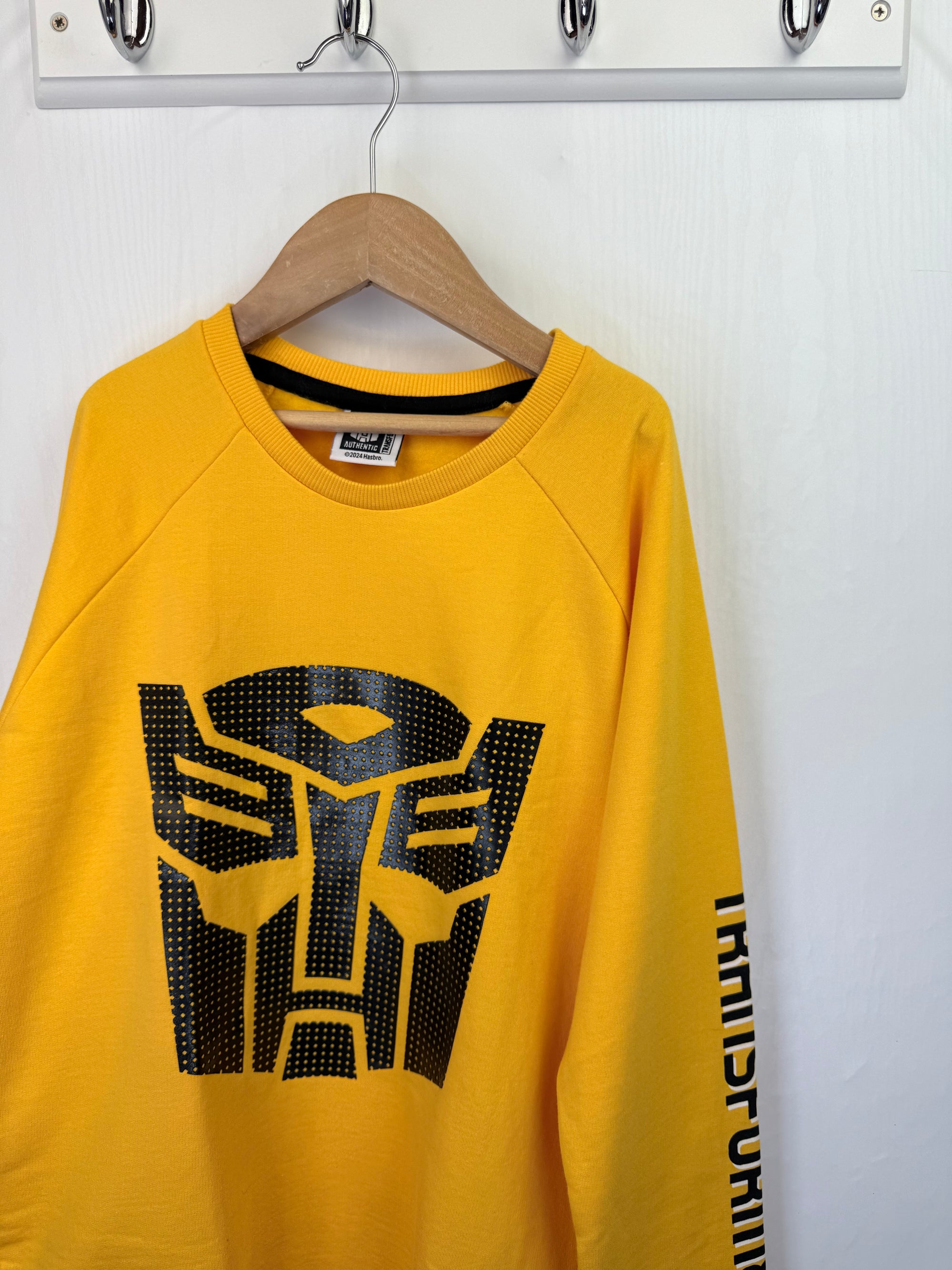 NEW Yellow Transformers Jumper - Boys 12-13 Years