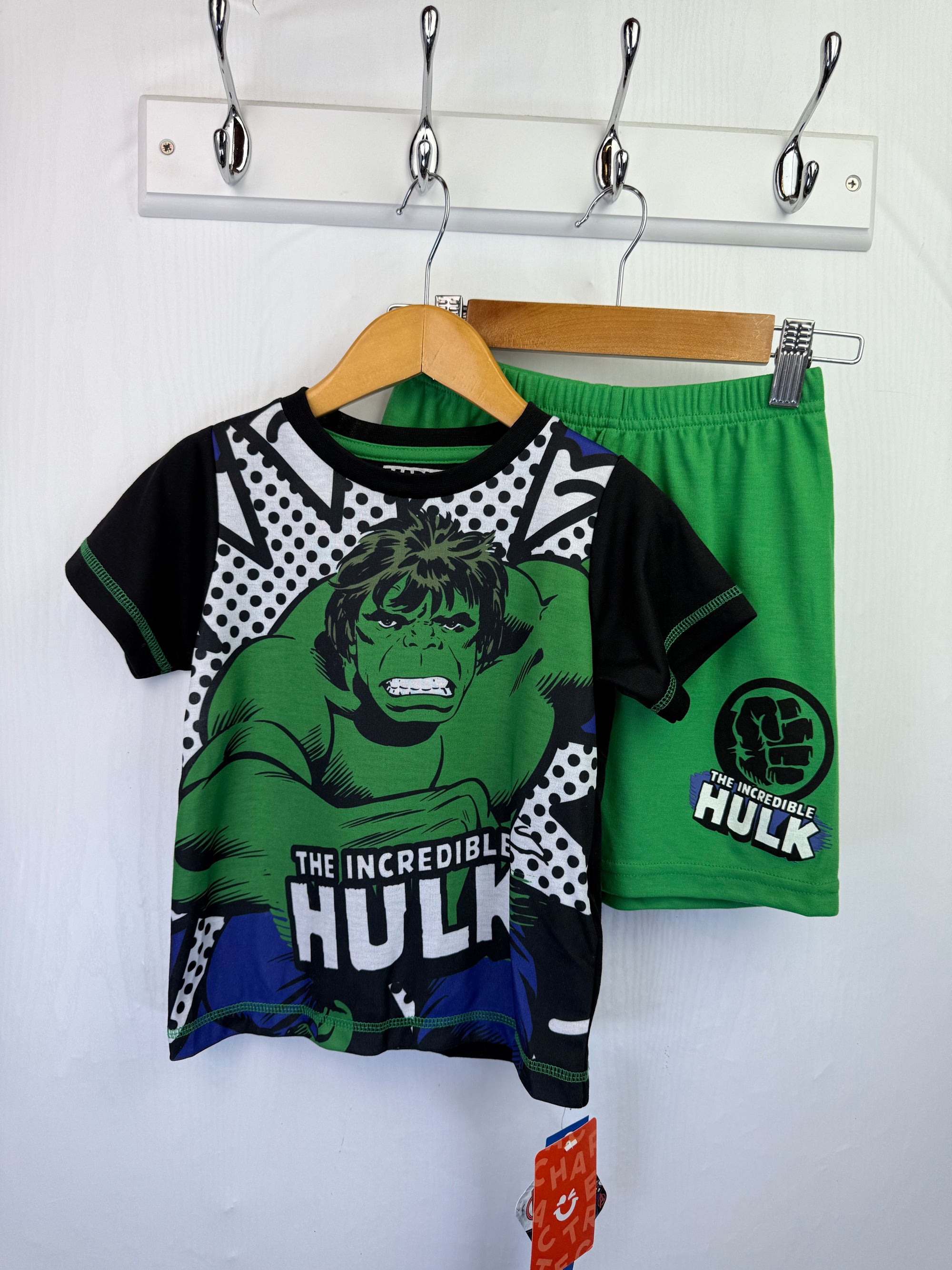NEW Marvel Hulk Pyjama Set - Boys 3-4 Years