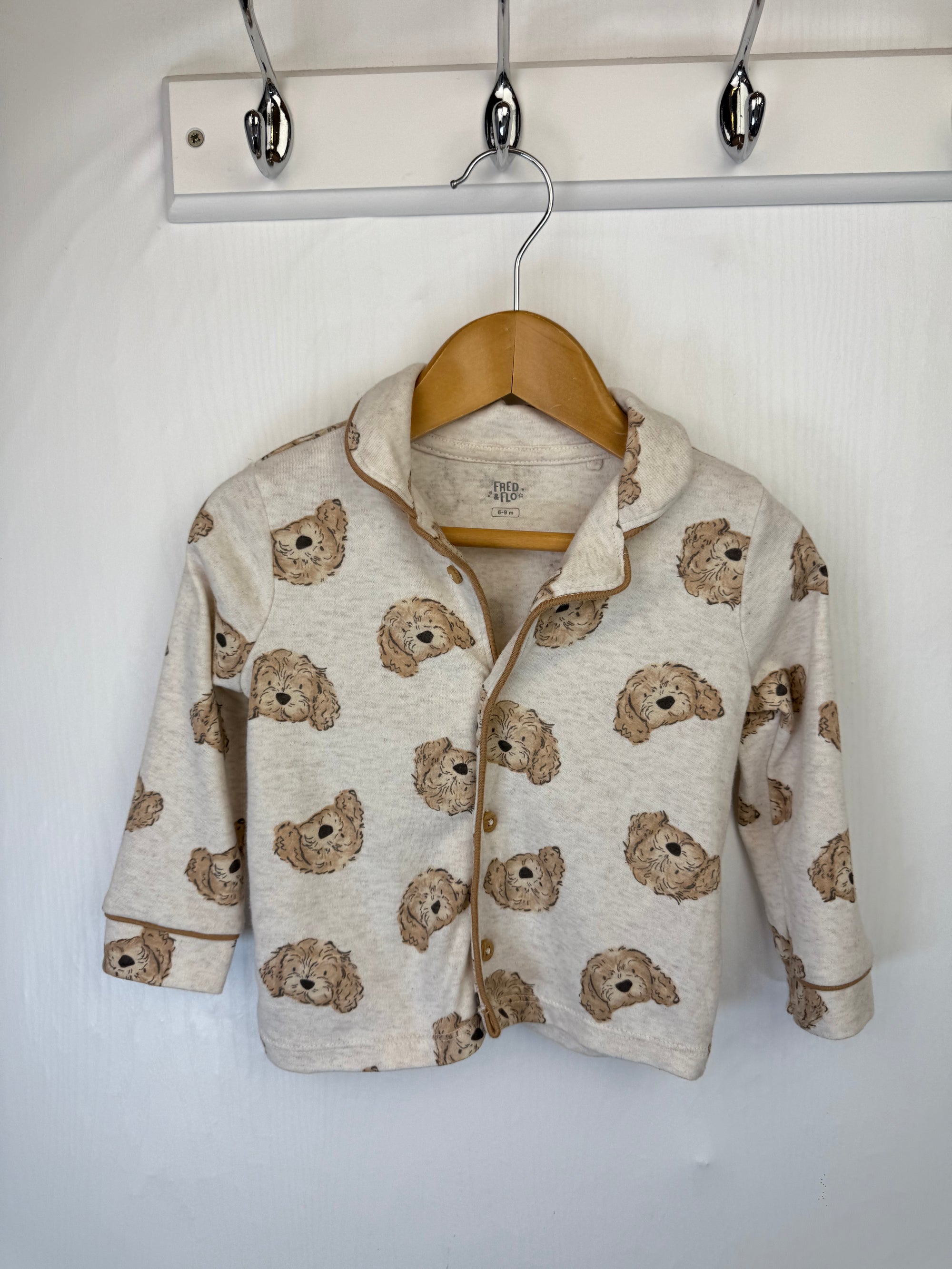 Fred & Flo Bear Pyjama Top - Unisex 6-9 Months