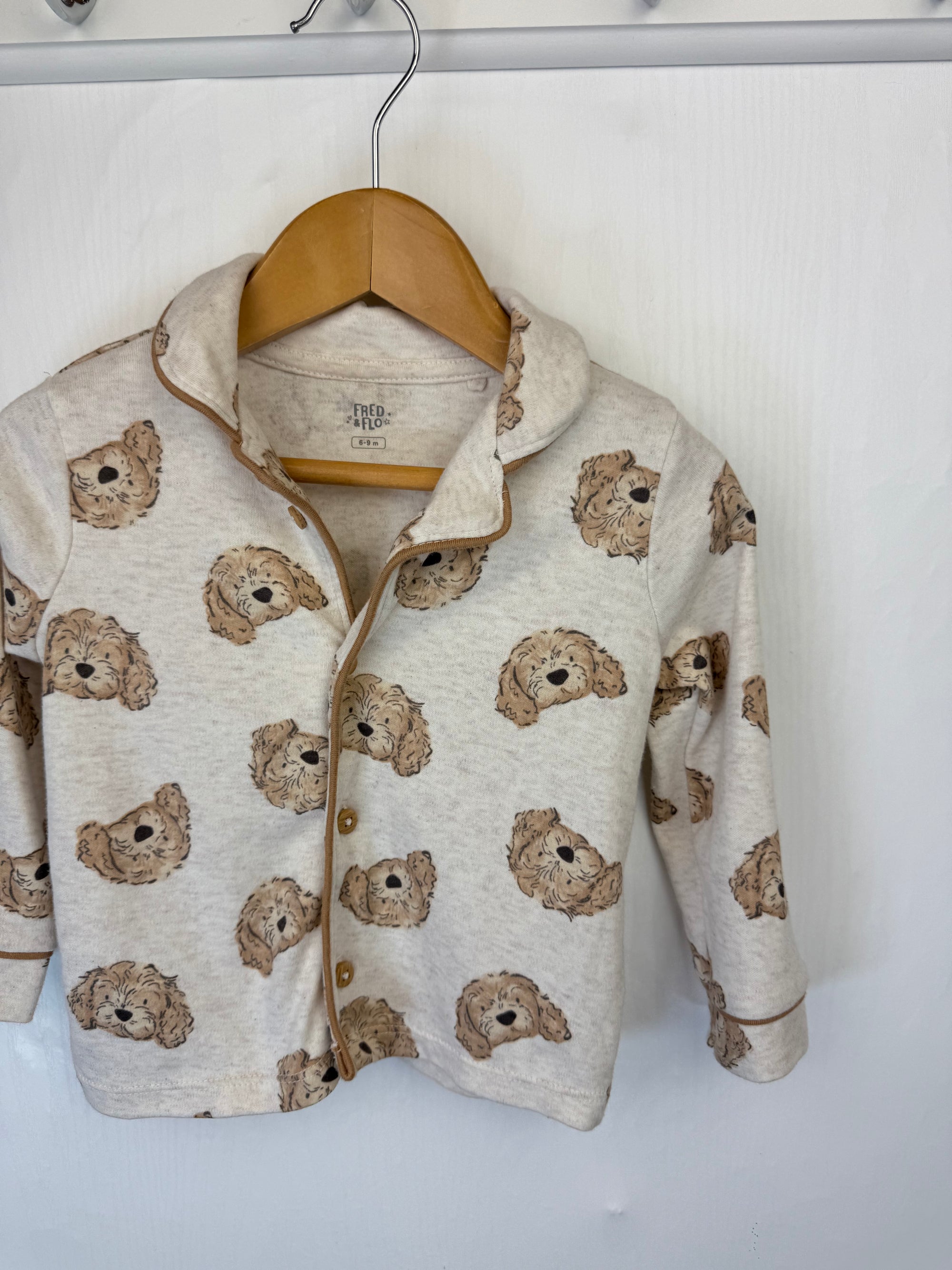 Fred & Flo Bear Pyjama Top - Unisex 6-9 Months