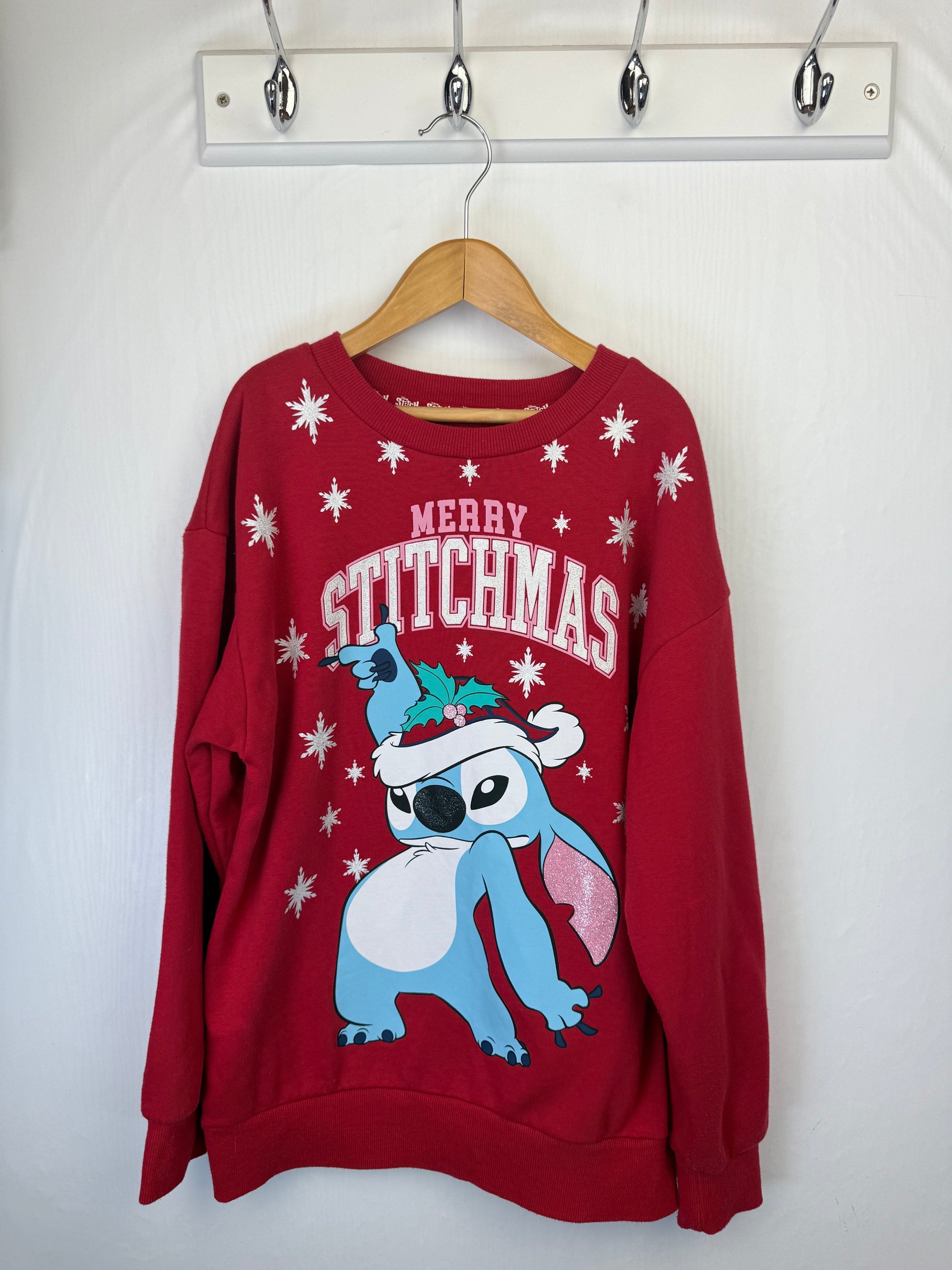 Primark Disney Stitch Christmas Jumper - Girls 9-10 Years