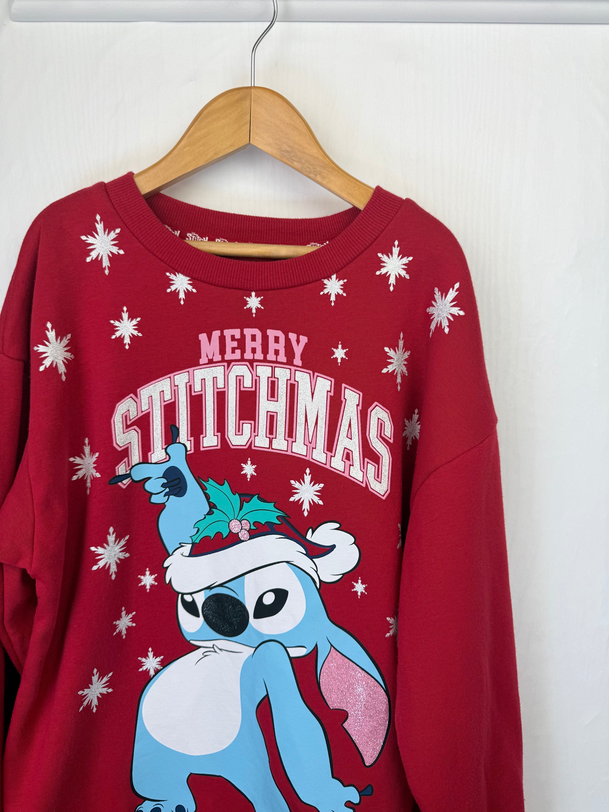 Primark Disney Stitch Christmas Jumper - Girls 9-10 Years