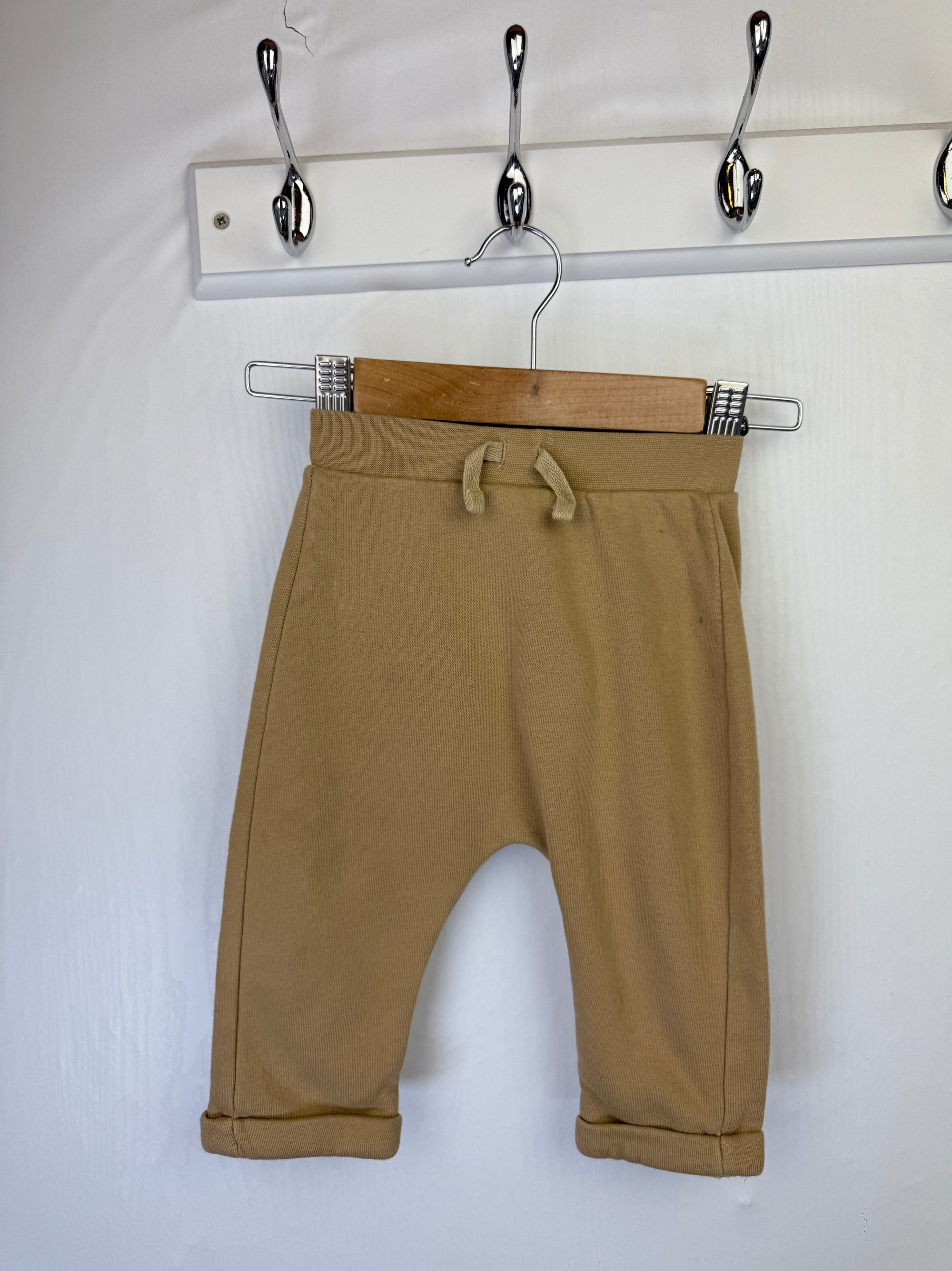 TU Brown Jogging Bottoms - Boys 6-9 Months