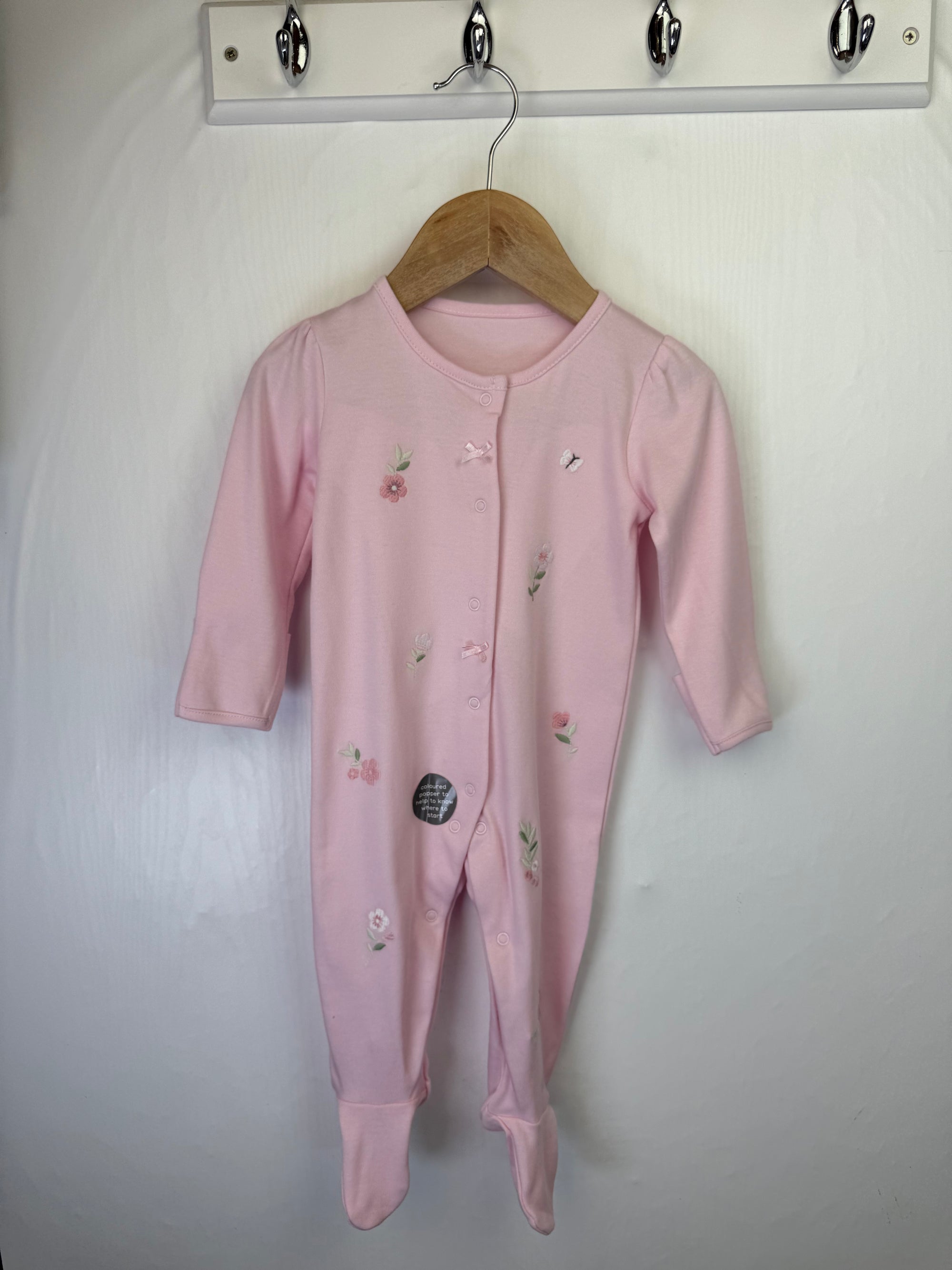 NEW Little Nutmeg Pink Sleepsuit - Baby Girls 3-6 Months