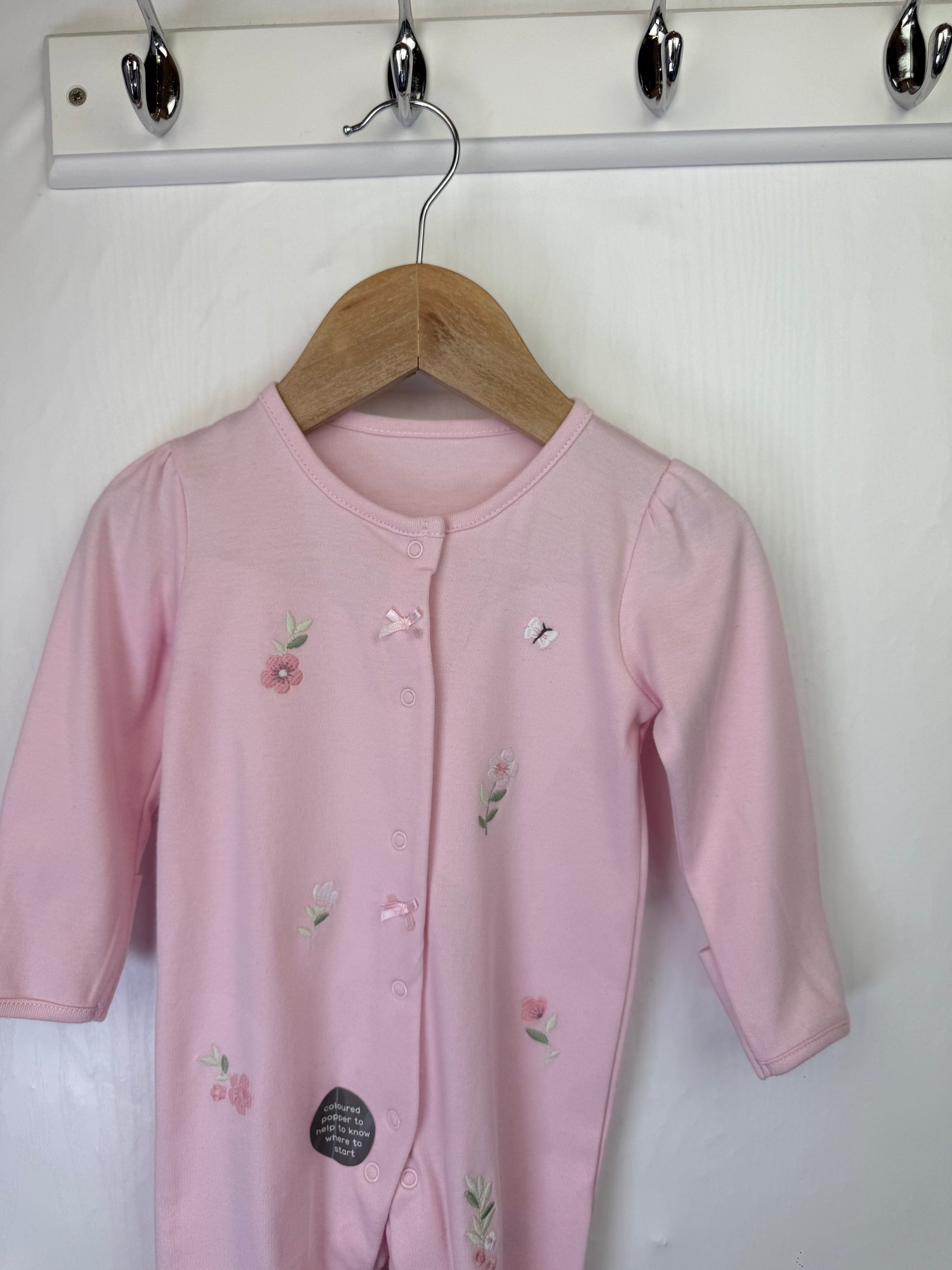 NEW Little Nutmeg Pink Sleepsuit - Baby Girls 3-6 Months