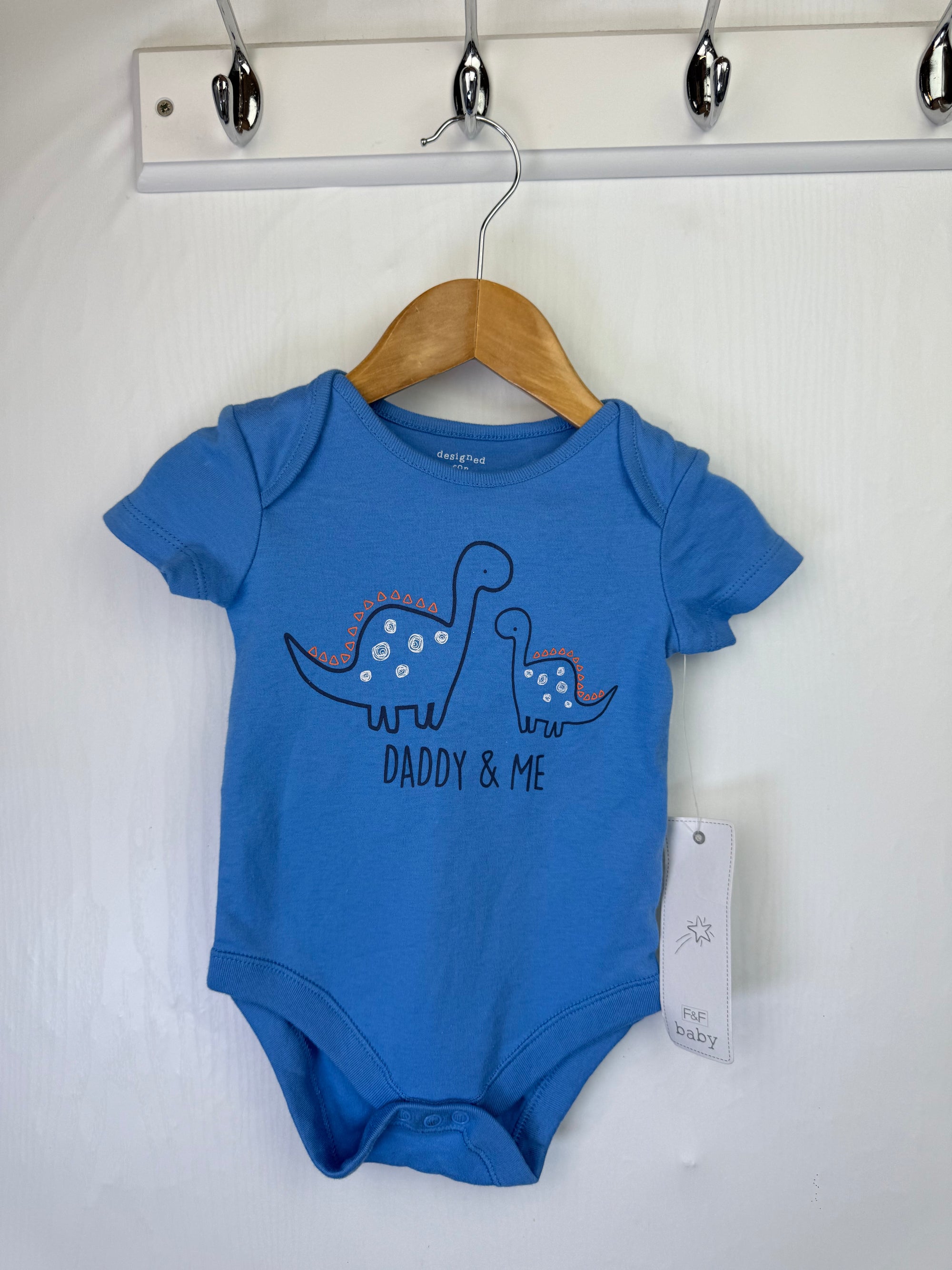 NEW F&F Daddy & Me Bodysuit - Boys 6-9 Months