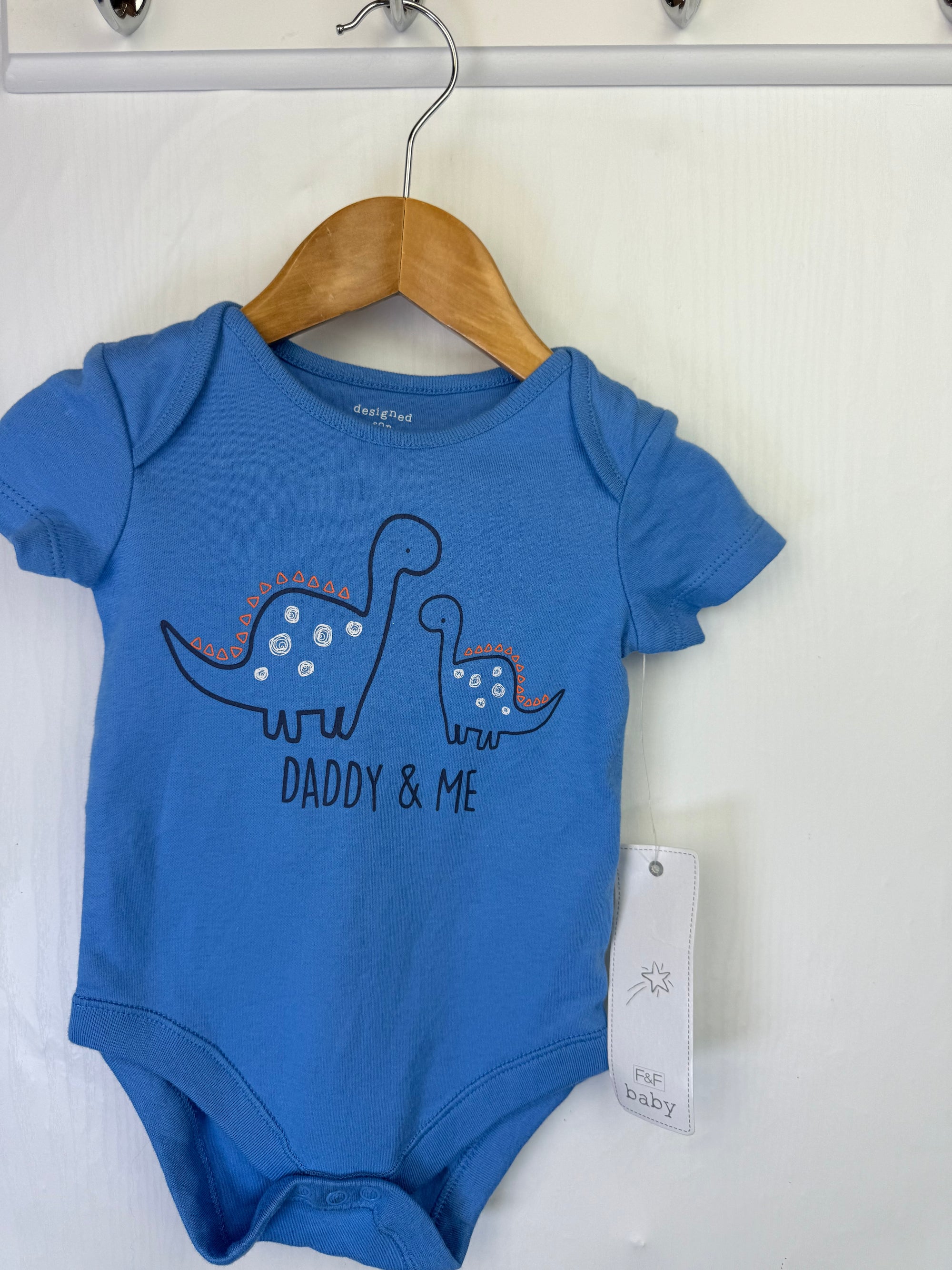 NEW F&F Daddy & Me Bodysuit - Boys 6-9 Months