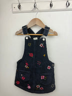 F&F Navy Floral Cord Dress - Girls 2-3 Years