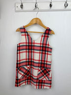 F&F Cream & Red Checked Dress - Girls 2-3 Years