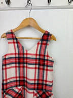 F&F Cream & Red Checked Dress - Girls 2-3 Years