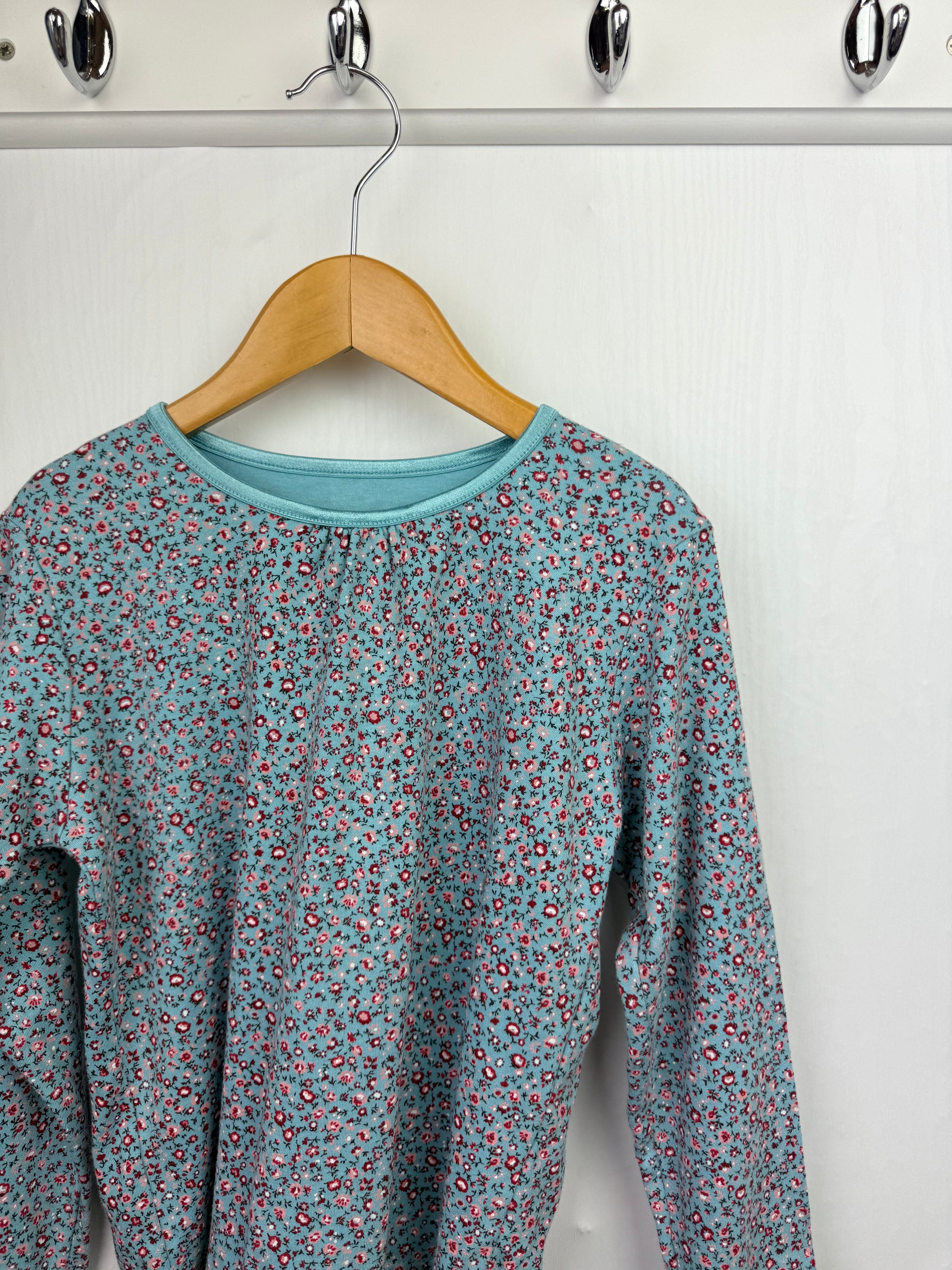 M&S Blue Floral Long Sleeve Top - Girls 5-6 Years