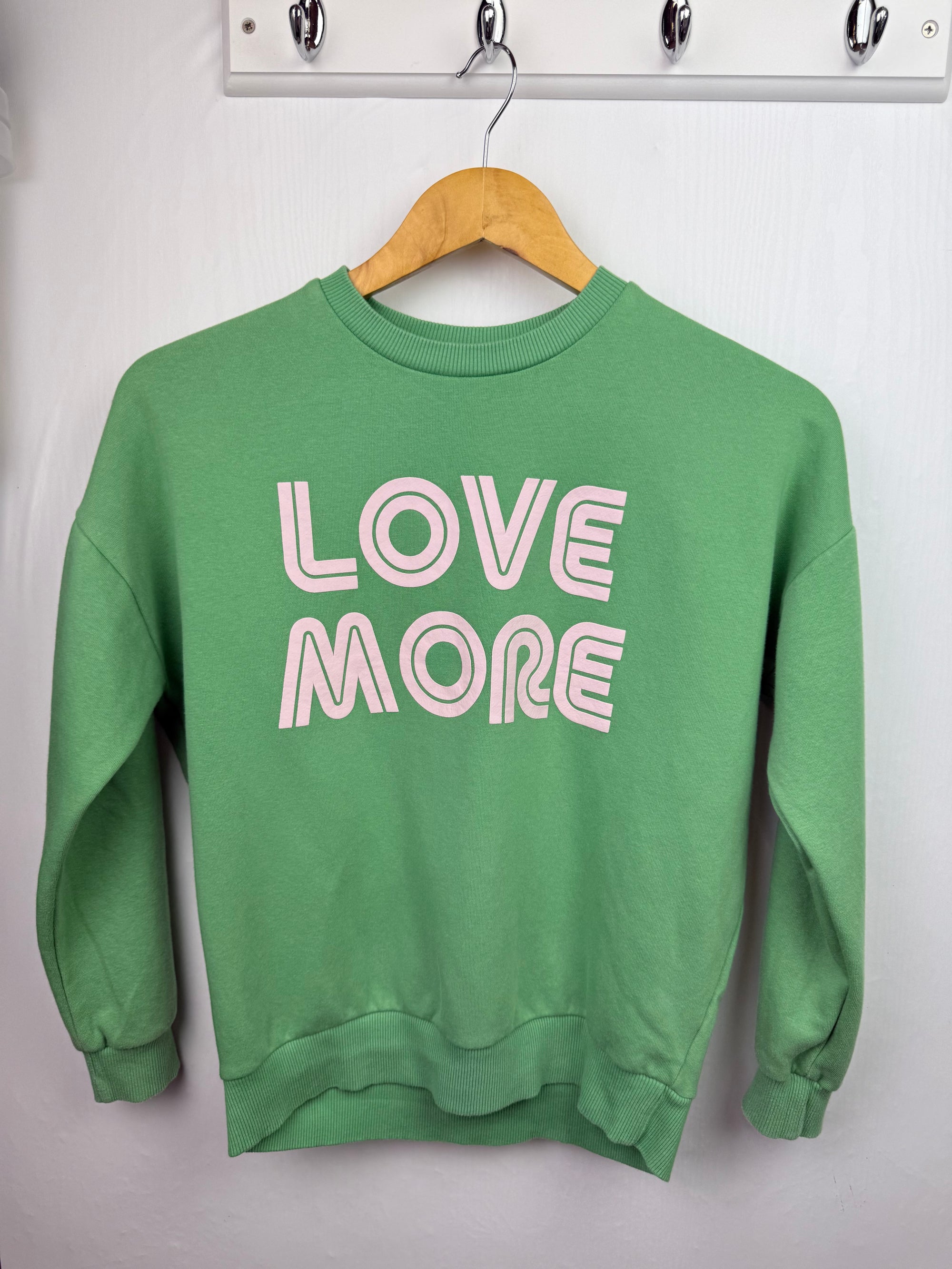 F&F Green Love More Sweater - Girls 11-12 Years