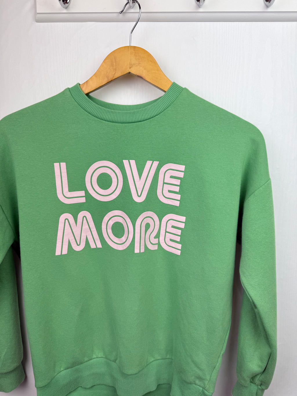F&F Green Love More Sweater - Girls 11-12 Years