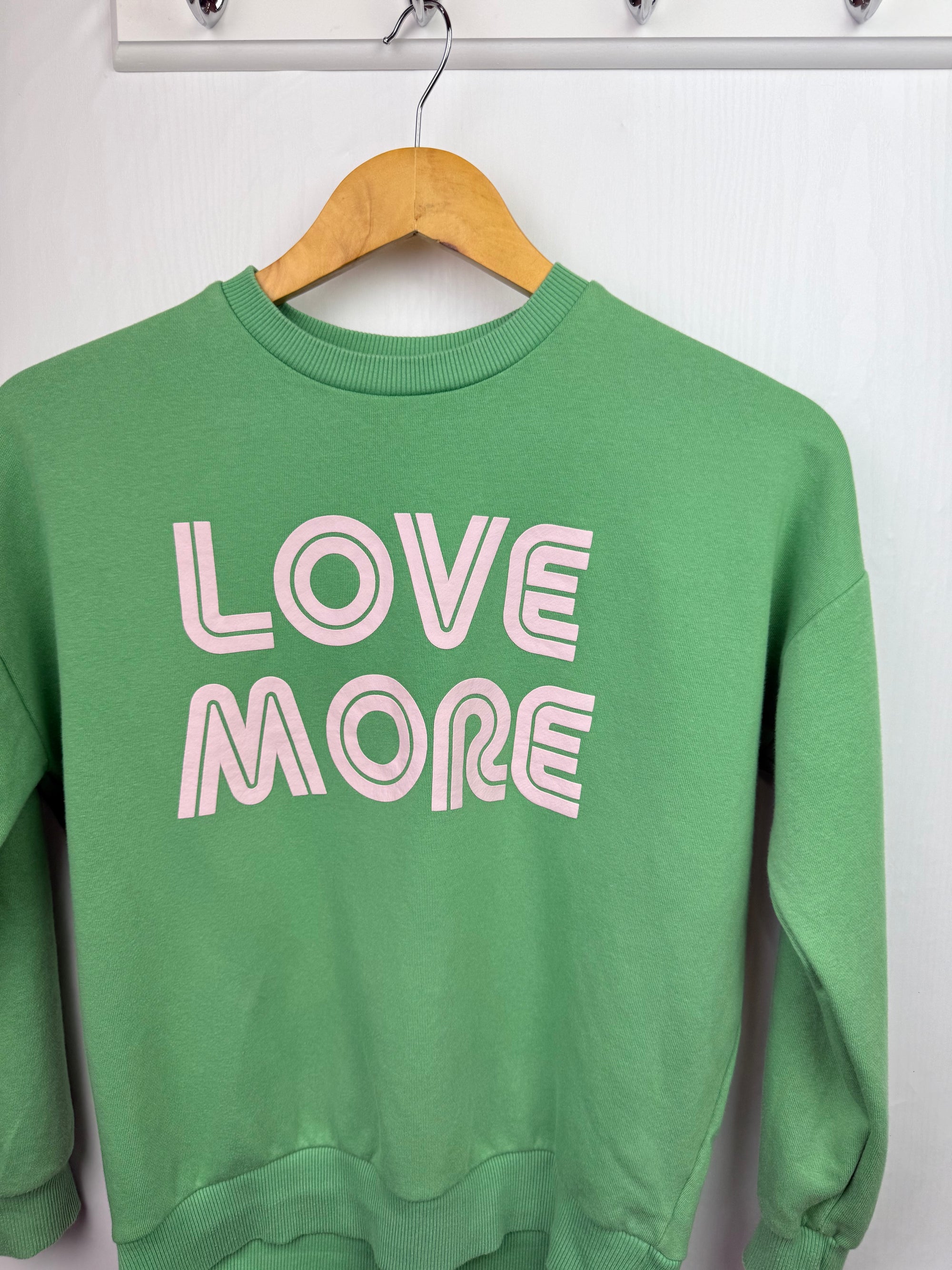 F&F Green Love More Sweater - Girls 11-12 Years