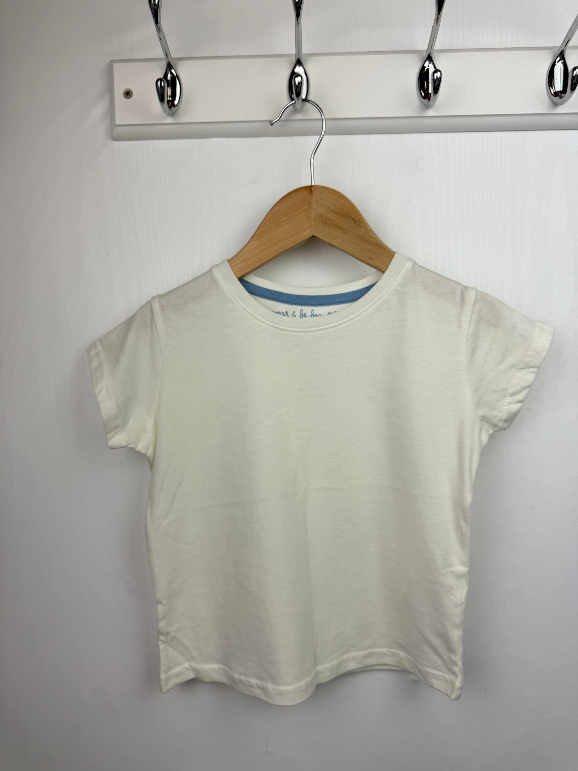 Marks & Spencer Cream Short Sleeve Top - Boys 5 Years