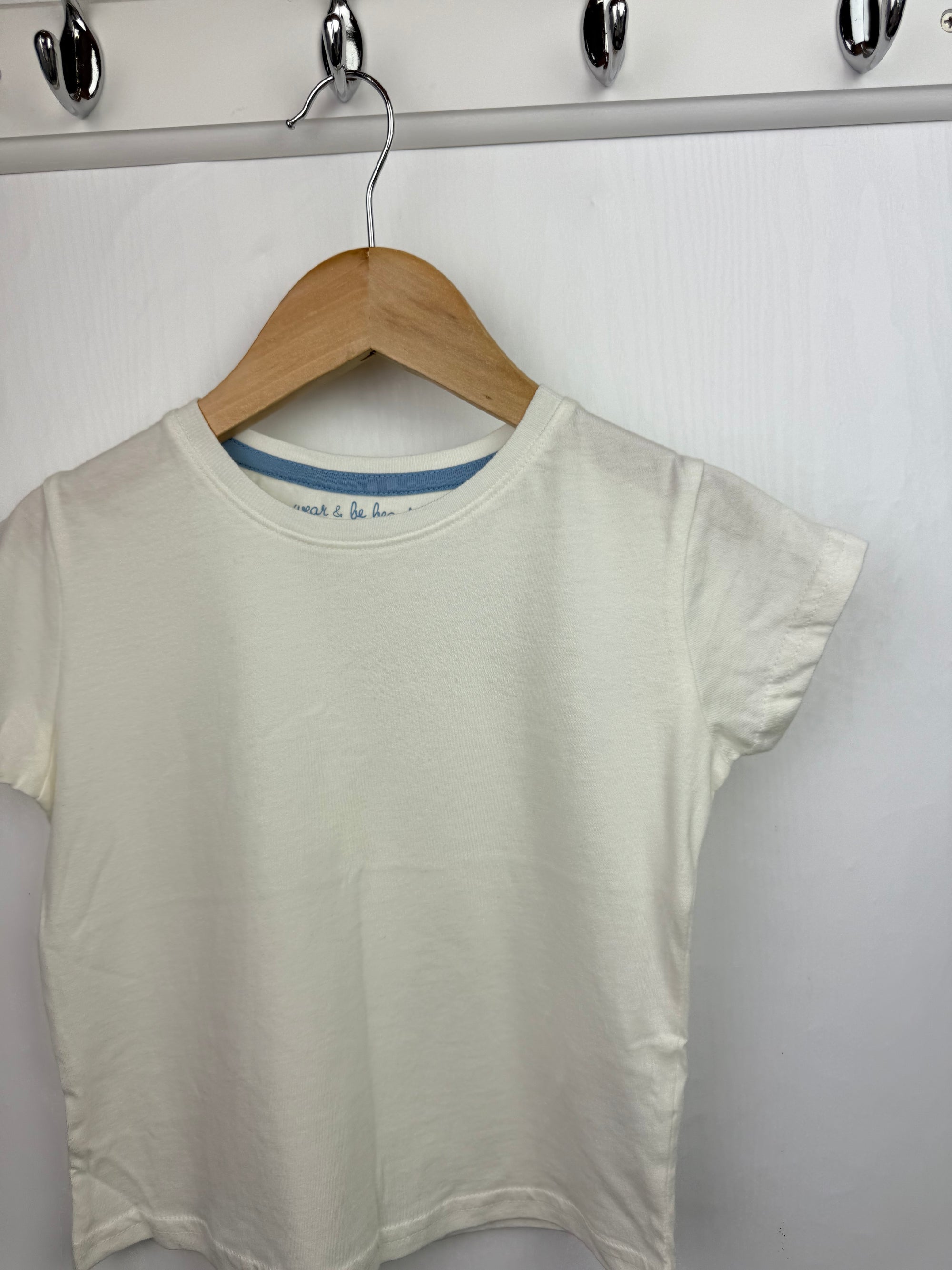 Marks & Spencer Cream Short Sleeve Top - Boys 5 Years
