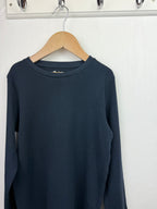 TU Navy Waffle Long Sleeve Top - Boys 8 Years