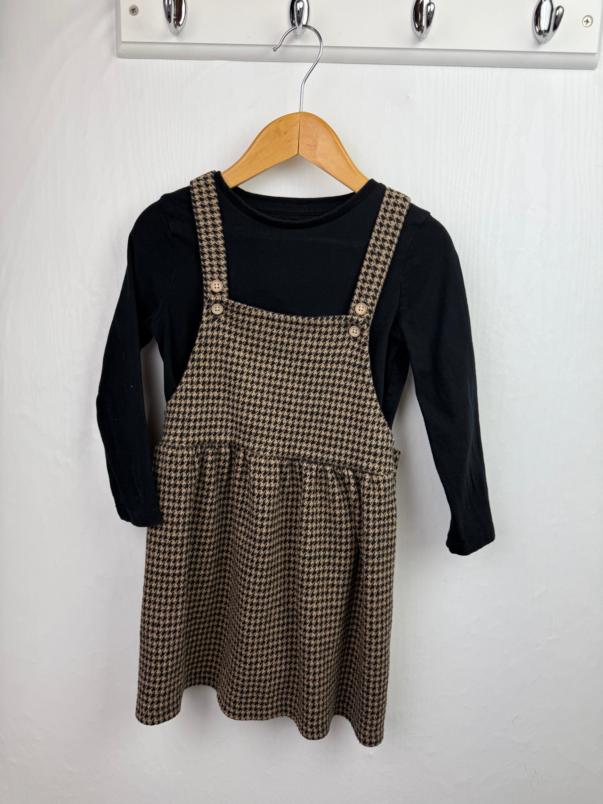 F&F Dogtooth Dress & Top - Girls 2-3 Years