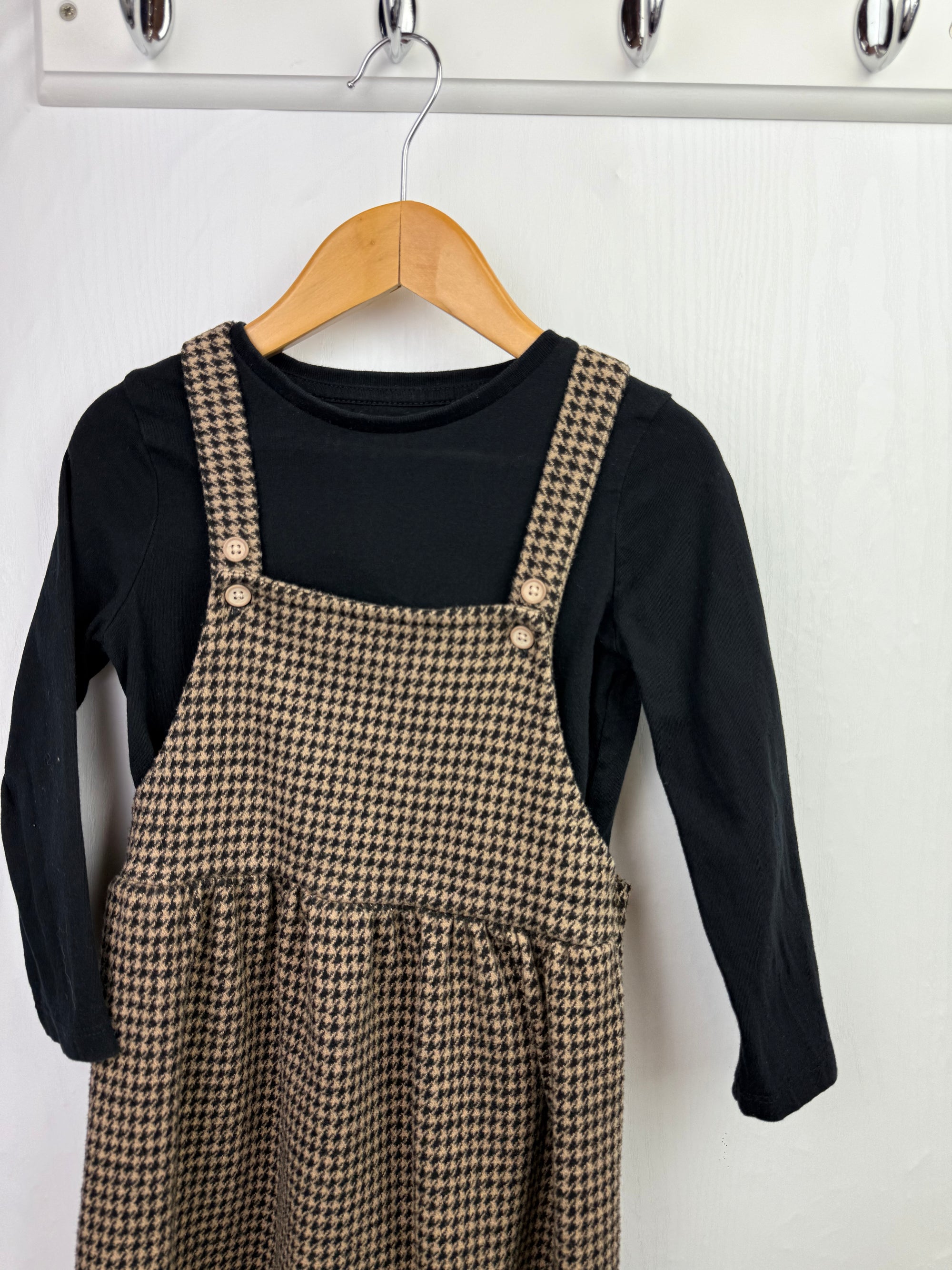 F&F Dogtooth Dress & Top - Girls 2-3 Years