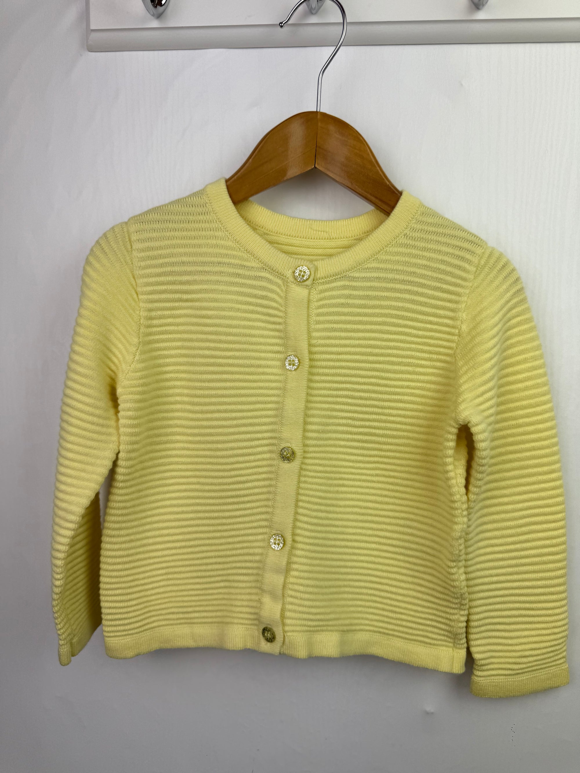 Nutmeg Yellow Knit Cardigan - Girls 2-3 Years