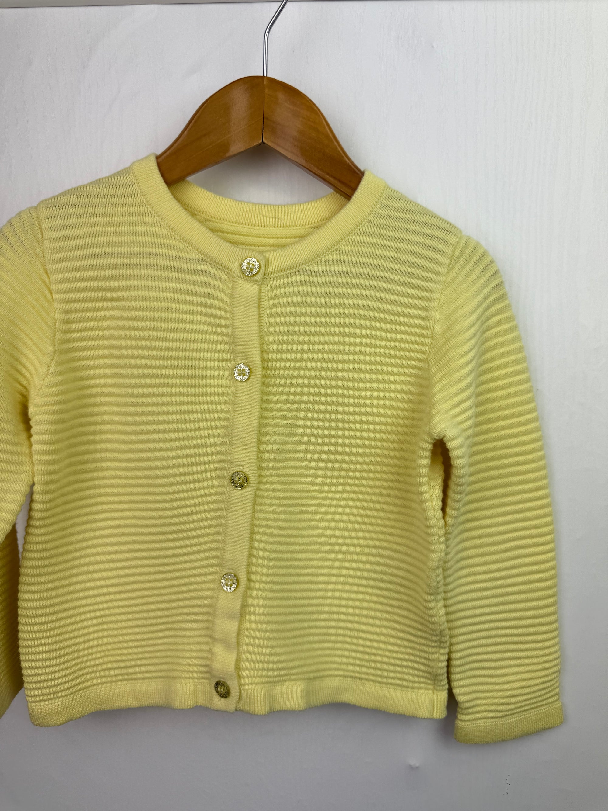 Nutmeg Yellow Knit Cardigan - Girls 2-3 Years