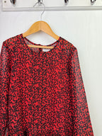 Next Red Animal Print Long Sleeve Dress - Girls 8 Years