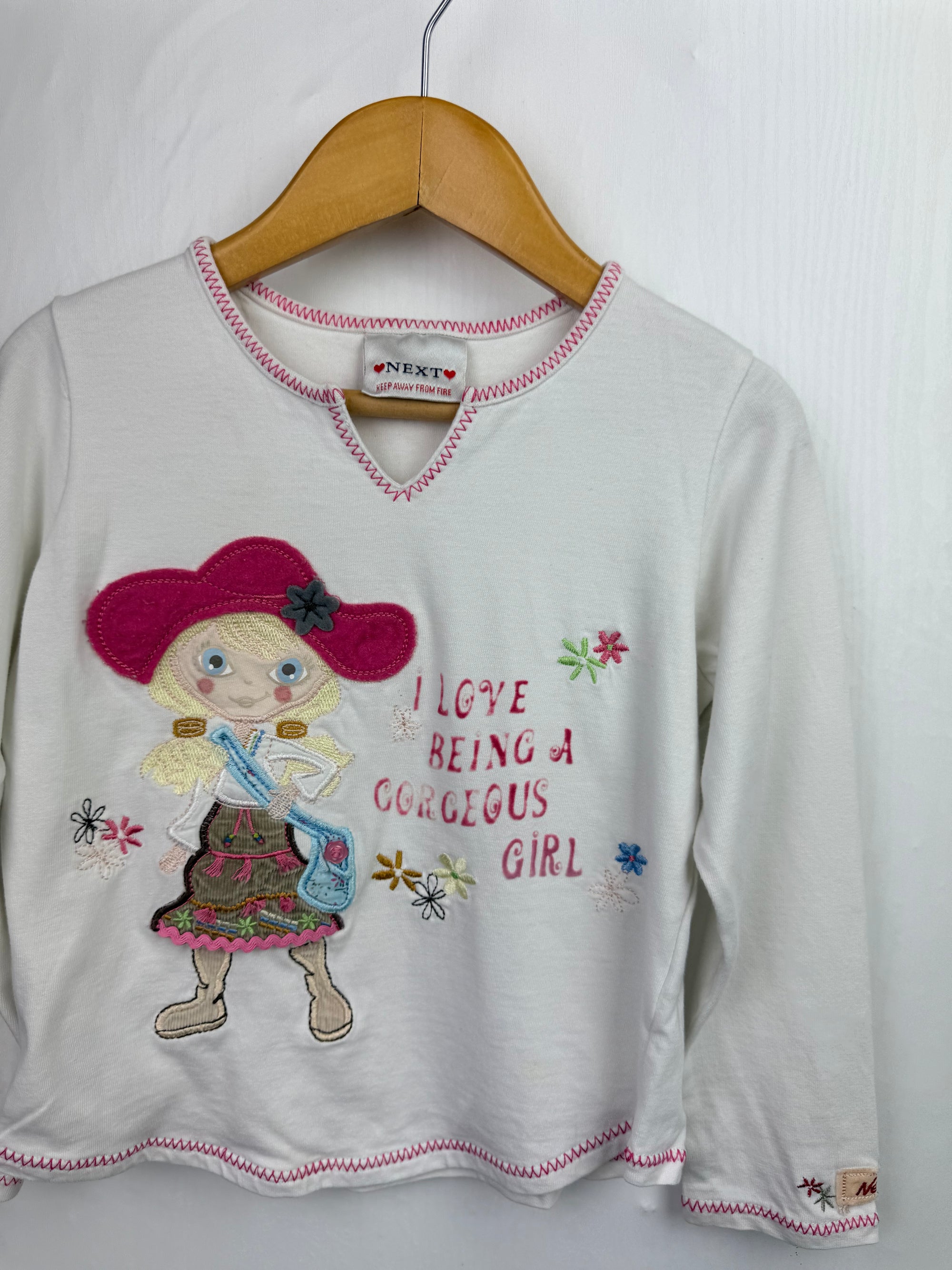 Vintage Next Long Sleeve Top - Girls 4-5 Years
