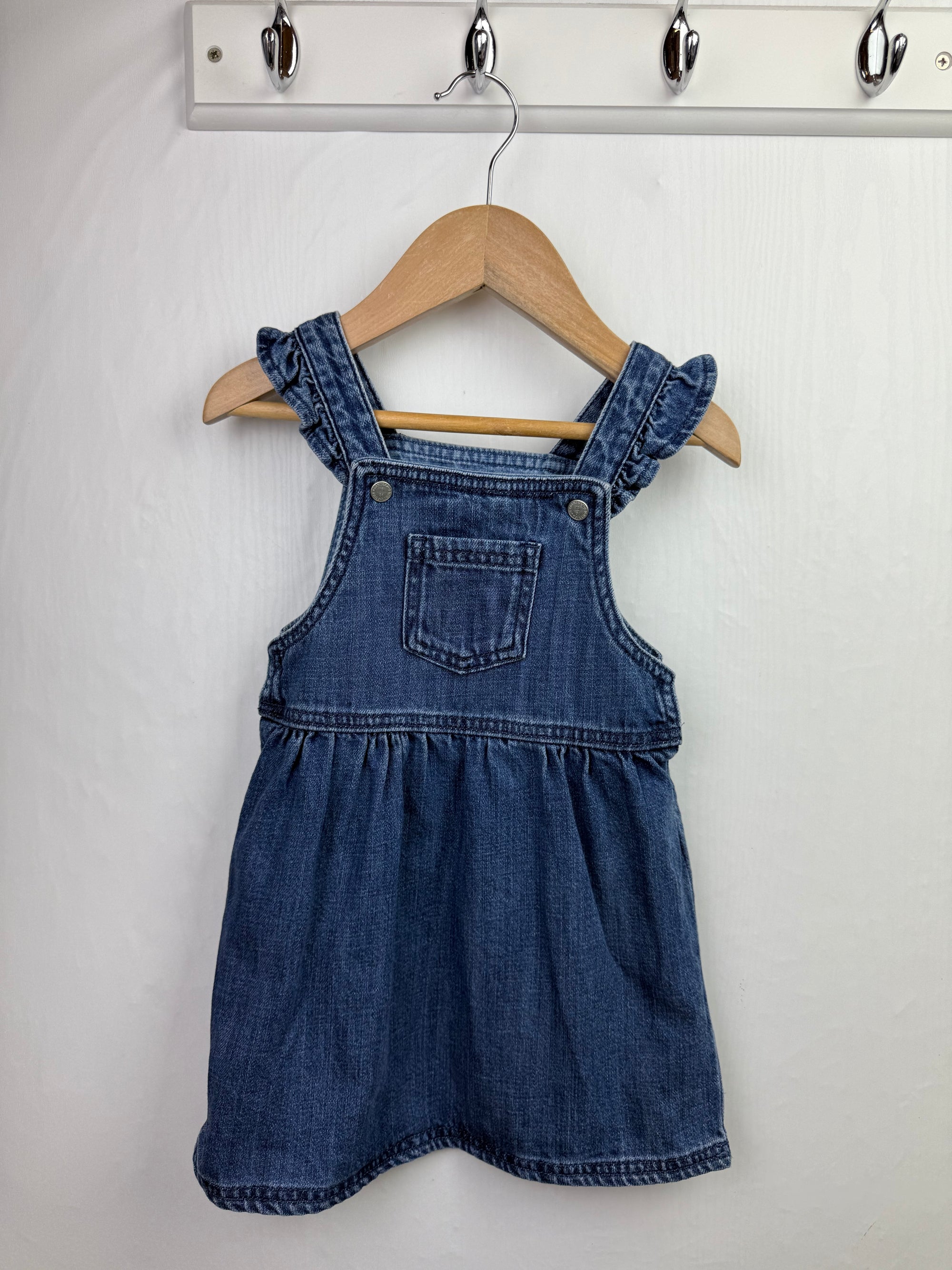 M&S Denim Pinafore Dress - Girls 18-24 Months