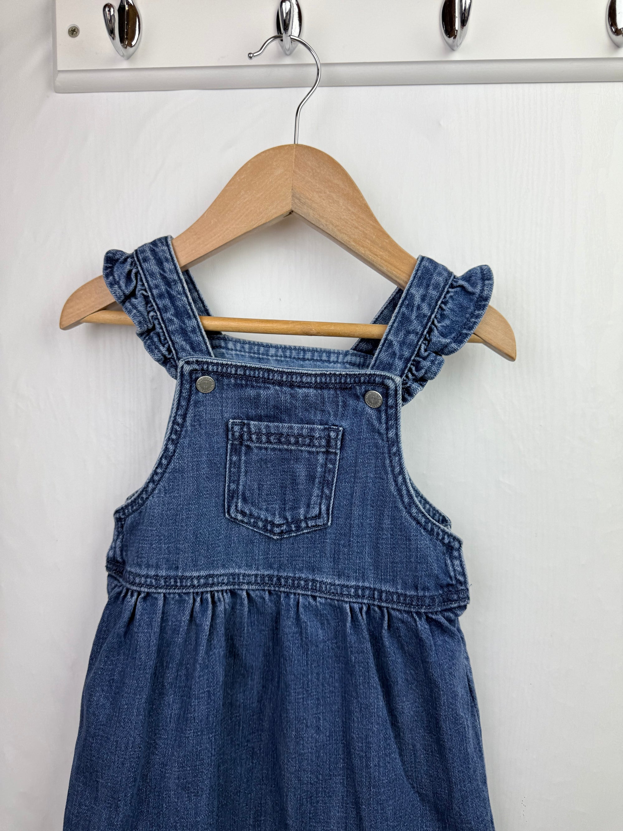 M&S Denim Pinafore Dress - Girls 18-24 Months