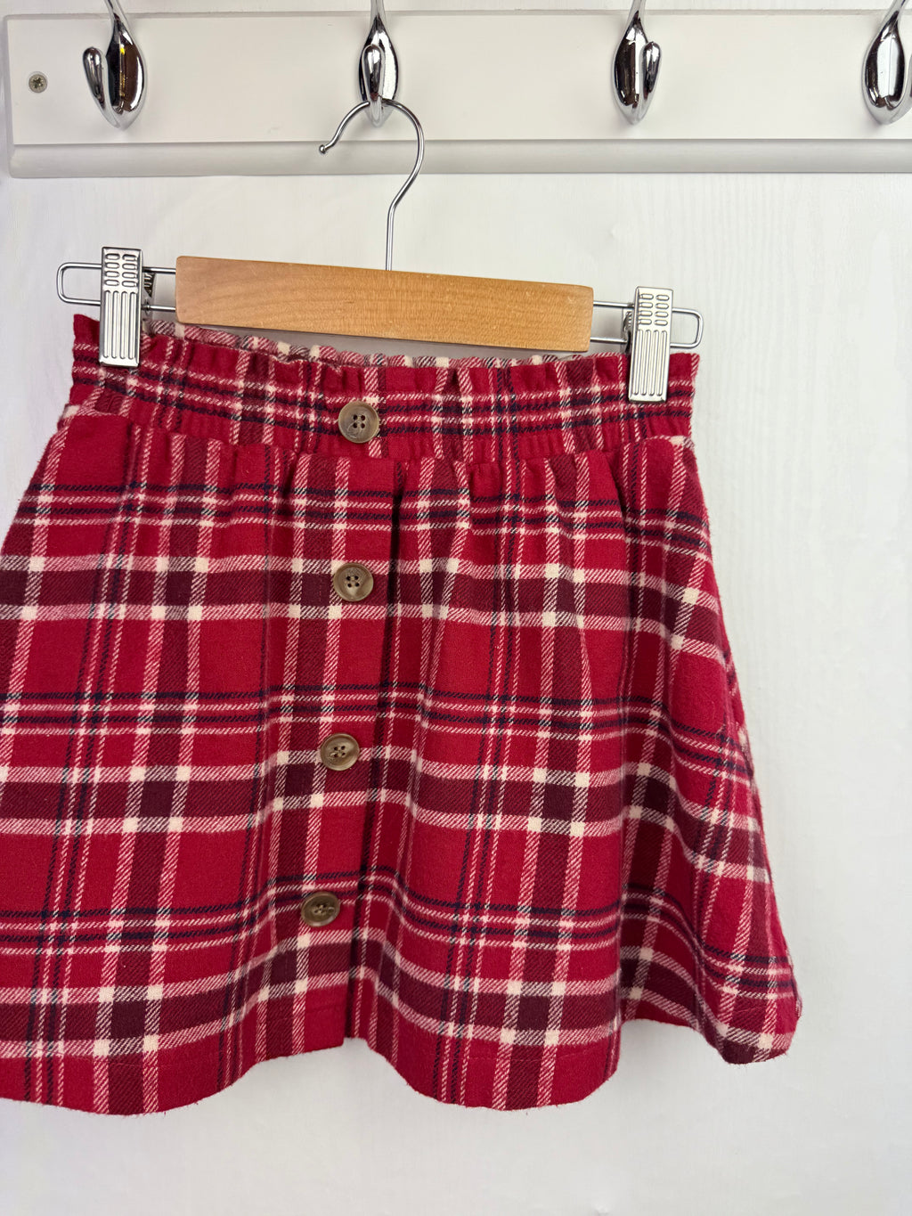 Nutmeg Red Checked Skirt - Girls 4-5 Years