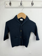 Next Navy Button Cardigan - Baby Boys 3-6 Months
