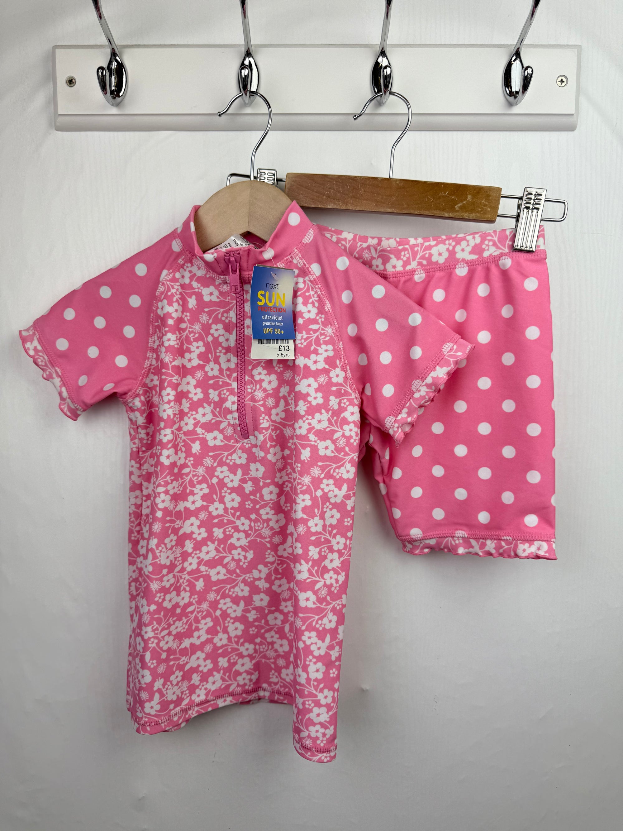 NEW Next Pink Floral Swim Set - Girls 5-6 Years