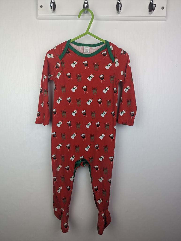 Festive Mini Club Babygrow 9-12 Months Miniclub Used, Preloved, Preworn & Second Hand Baby, Kids & Children's Clothing UK Online. Cheap affordable. Brands including Next, Joules, Nutmeg, TU, F&F, H&M.