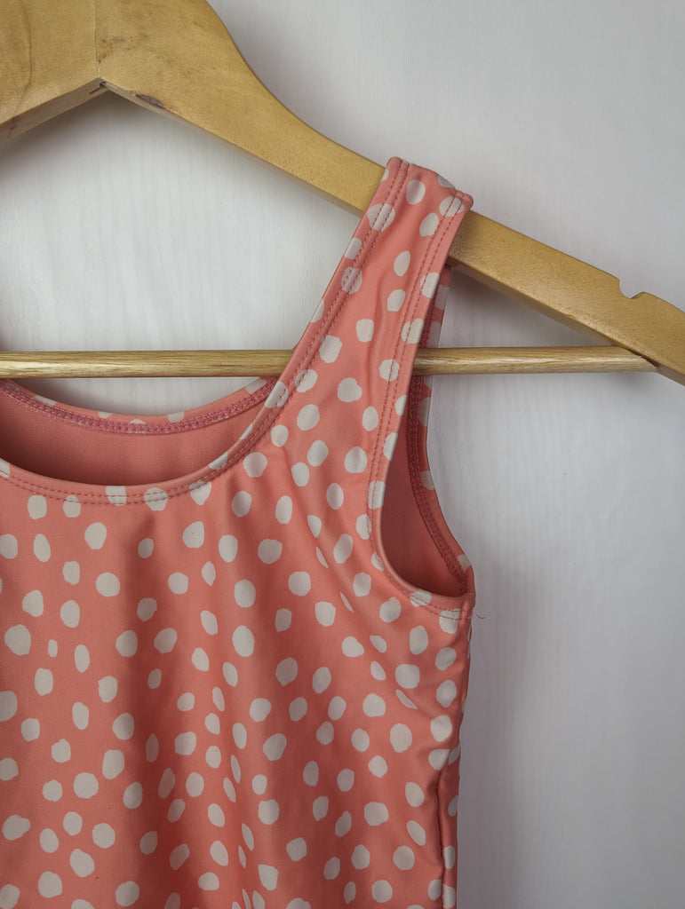 TU Apricot Spot Swimsuit 9 Years Little Ones Preloved Used, Preloved, Preworn & Second Hand Baby, Kids & Children's Clothing UK Online. Cheap affordable. Brands including Next, Joules, Nutmeg, TU, F&F, H&M.