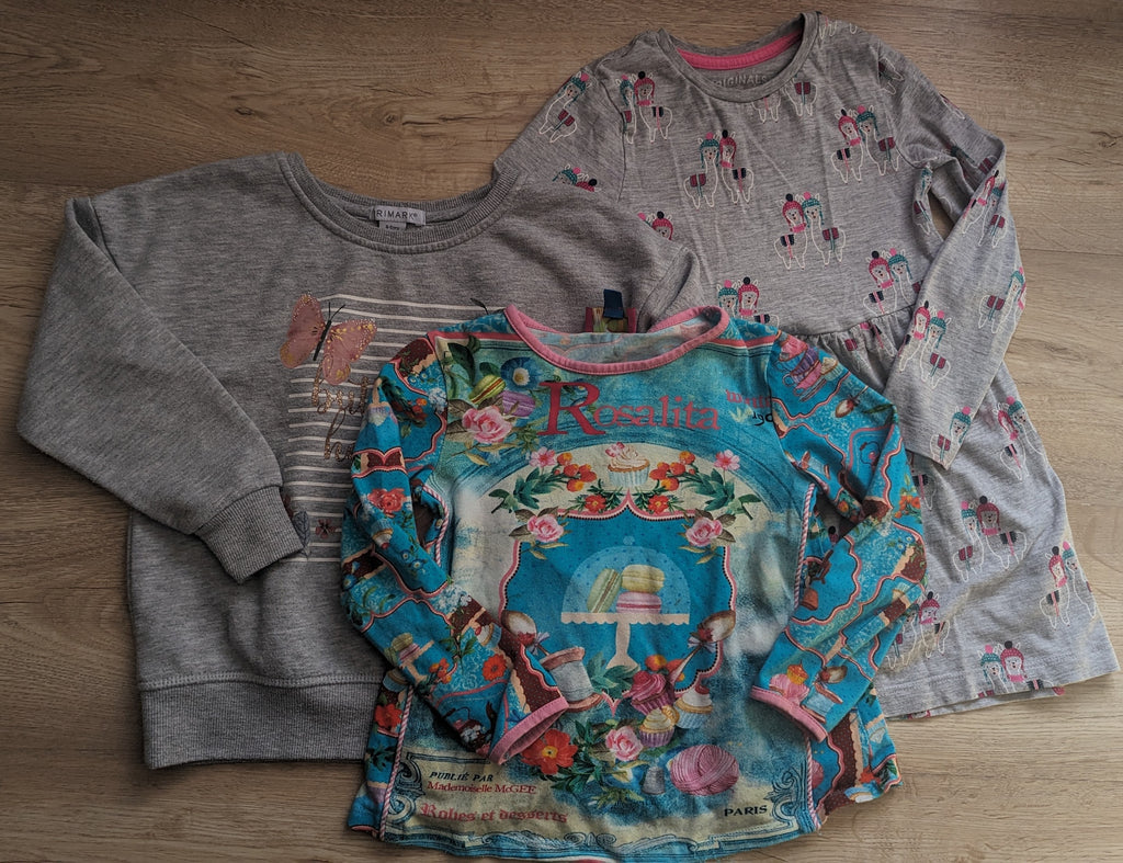 Girls Playwear Bundle 4-5 Years Multiple Brands Used, Preloved, Preworn & Second Hand Baby, Kids & Children's Clothing UK Online. Cheap affordable. Brands including Next, Joules, Nutmeg Morrisons, TU, F&F, H&M.