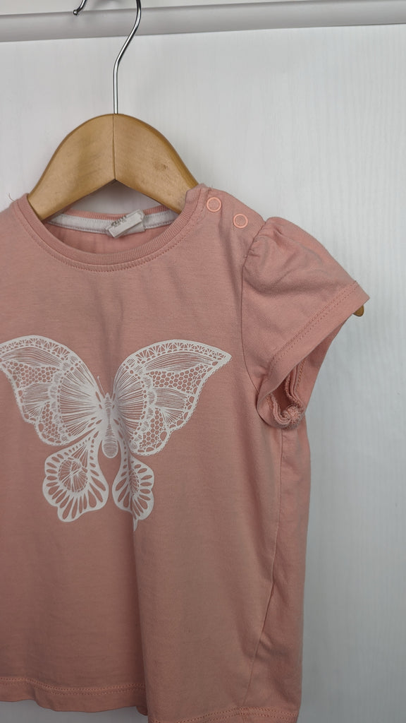 H&M Pink Butterfly Top 12-18m H&M Used, Preloved, Preworn & Second Hand Baby, Kids & Children's Clothing UK Online. Cheap affordable. Brands including Next, Joules, Nutmeg, TU, F&F, H&M.
