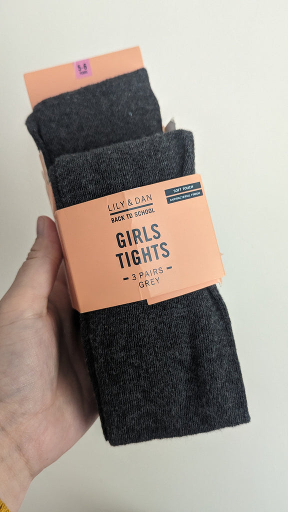 Lily & Dan Grey School Tights 2 Pack - Girls 5-6 Years Lily & Dan Used, Preloved, Preworn & Second Hand Baby, Kids & Children's Clothing UK Online. Cheap affordable. Brands including Next, Joules, Nutmeg, TU, F&F, H&M.
