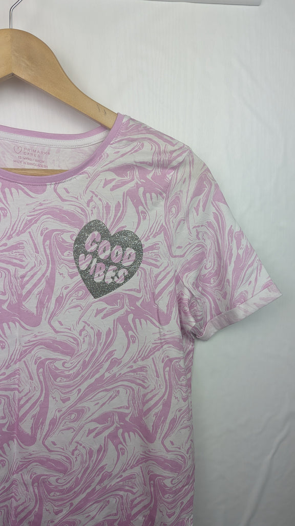 Primark Good Vibes T-Shirt - Girls 13-14 Years Primark Used, Preloved, Preworn & Second Hand Baby, Kids & Children's Clothing UK Online. Cheap affordable. Brands including Next, Joules, Nutmeg, TU, F&F, H&M.
