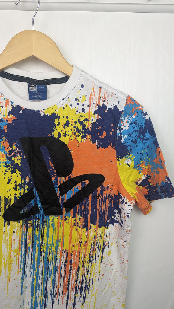 PlayStation Multicolour T-Shirt - Boys 13-14 Years Playstation @ Tesco Used, Preloved, Preworn & Second Hand Baby, Kids & Children's Clothing UK Online. Cheap affordable. Brands including Next, Joules, Nutmeg, TU, F&F, H&M.