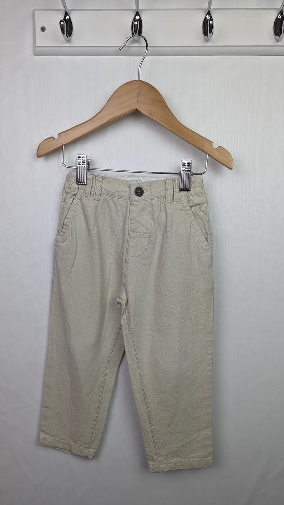 Mamas & Papas Linen Mix Trousers - Boys 2-3 Years Mamas & Papas Used, Preloved, Preworn & Second Hand Baby, Kids & Children's Clothing UK Online. Cheap affordable. Brands including Next, Joules, Nutmeg, TU, F&F, H&M.