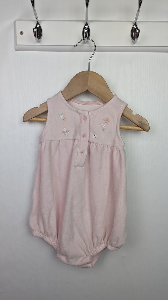 Nutmeg Pink Floral Romper - Girls 6-9 Months Nutmeg Used, Preloved, Preworn & Second Hand Baby, Kids & Children's Clothing UK Online. Cheap affordable. Brands including Next, Joules, Nutmeg Morrisons, TU, F&F, H&M.