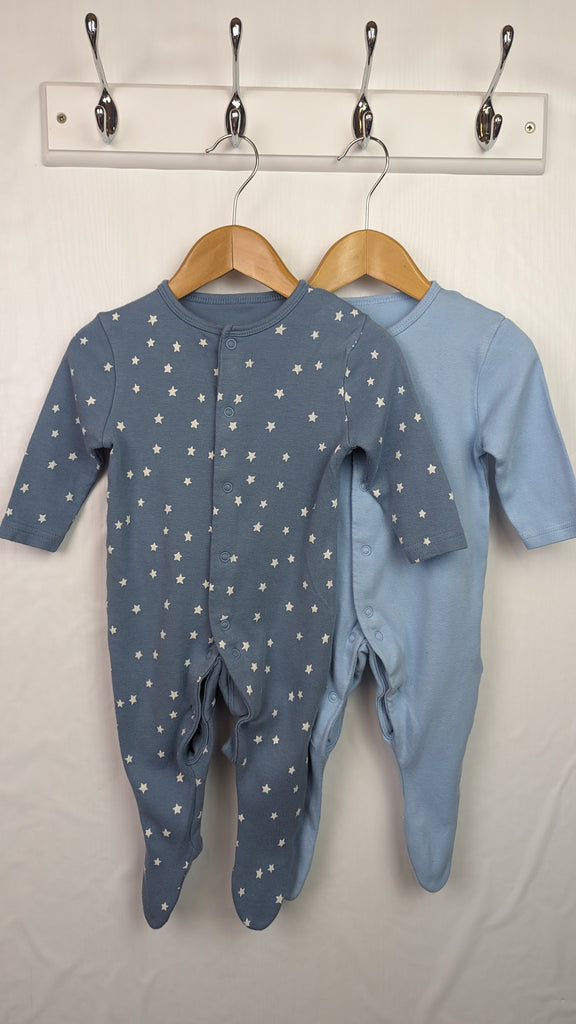 Primark Blue Sleepsuits - Boys 3-6 Months Primark Used, Preloved, Preworn & Second Hand Baby, Kids & Children's Clothing UK Online. Cheap affordable. Brands including Next, Joules, Nutmeg, TU, F&F, H&M.