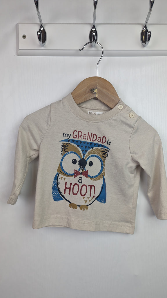 M&Co Grandad is a Hoot Top - Unisex 3-6 Months M&Co Used, Preloved, Preworn & Second Hand Baby, Kids & Children's Clothing UK Online. Cheap affordable. Brands including Next, Joules, Nutmeg, TU, F&F, H&M.