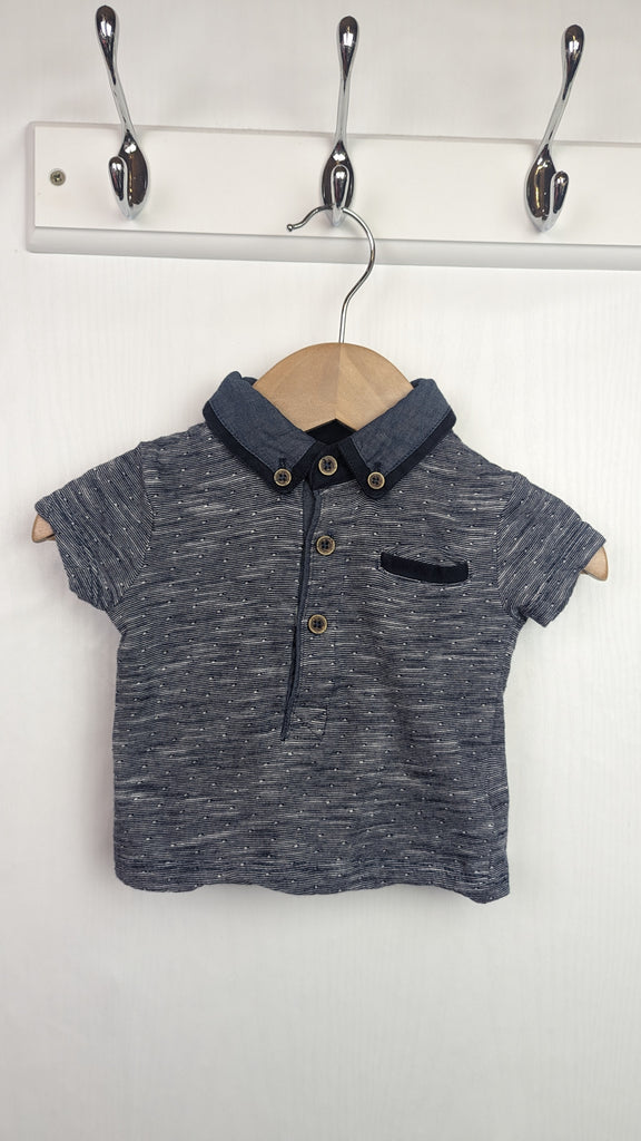 Primark Navy Button Shirt - Baby Boys 3-6 Months Primark Used, Preloved, Preworn & Second Hand Baby, Kids & Children's Clothing UK Online. Cheap affordable. Brands including Next, Joules, Nutmeg Morrisons, TU, F&F, H&M.